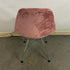 Mid Century Modern Pink Velvet Dining Chair