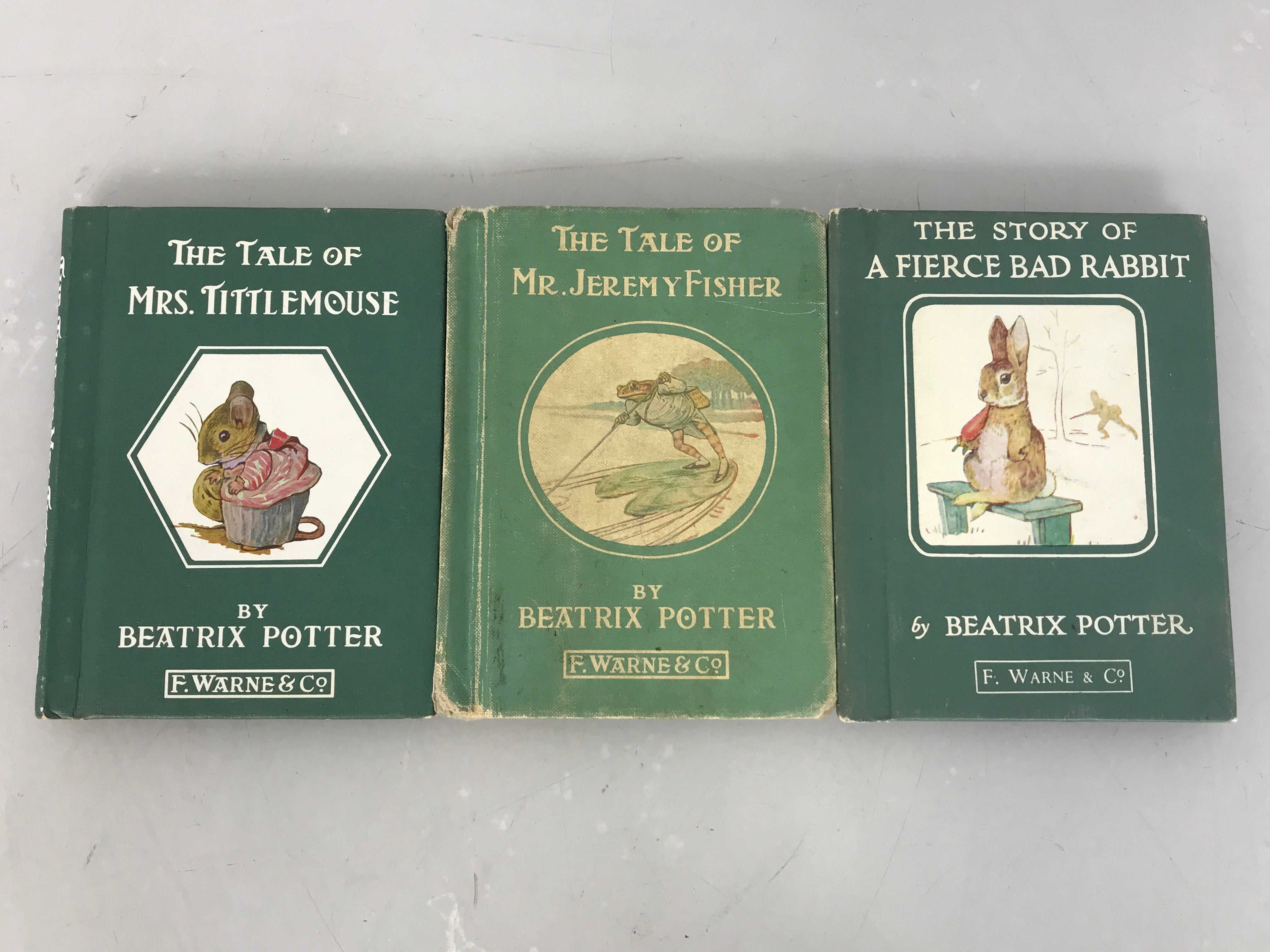 Lot of 3 Vintage Beatrix Potter Children's Books 1934, 1938 HC