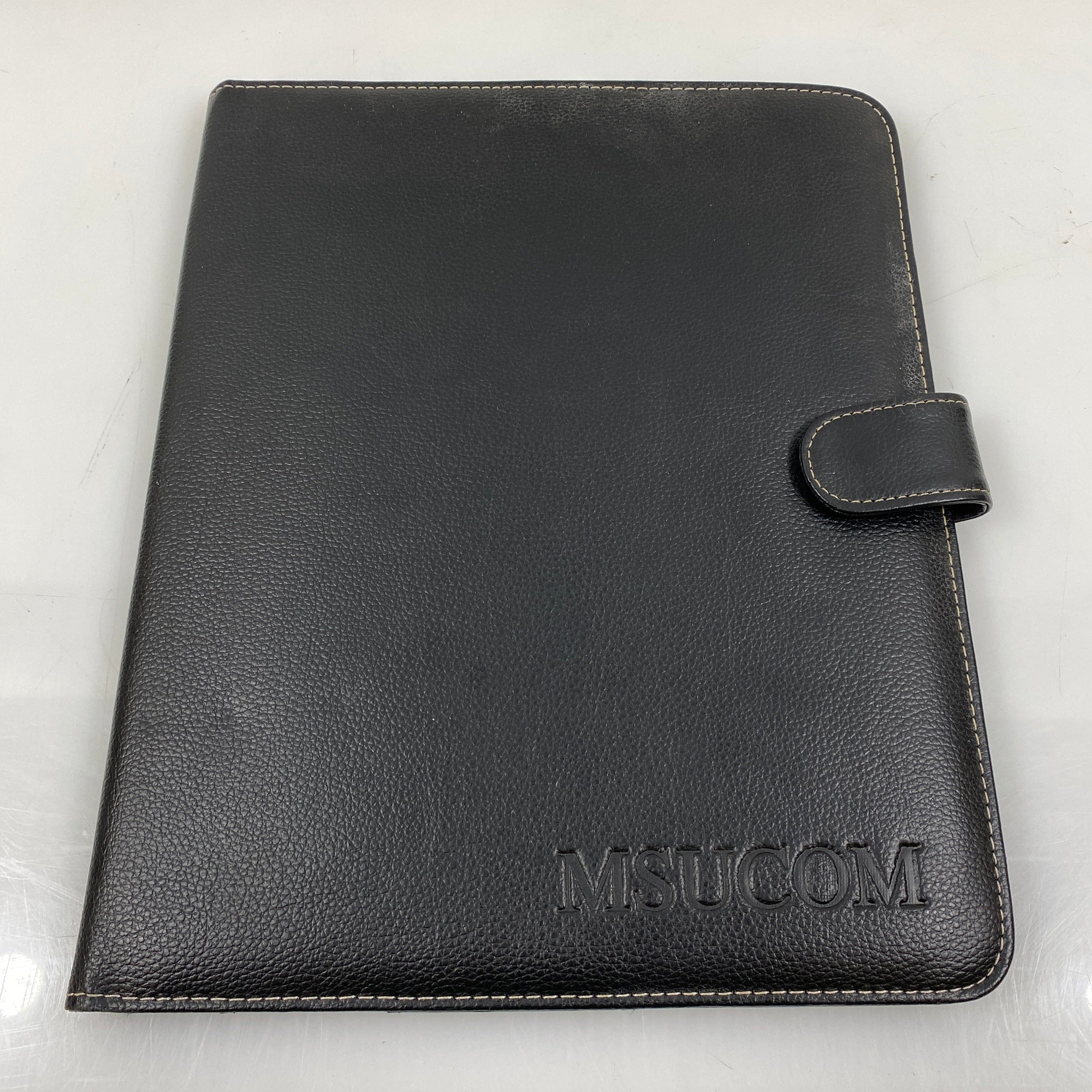 MSU Communications College Leather Portfolio w/ Magnetic Latch