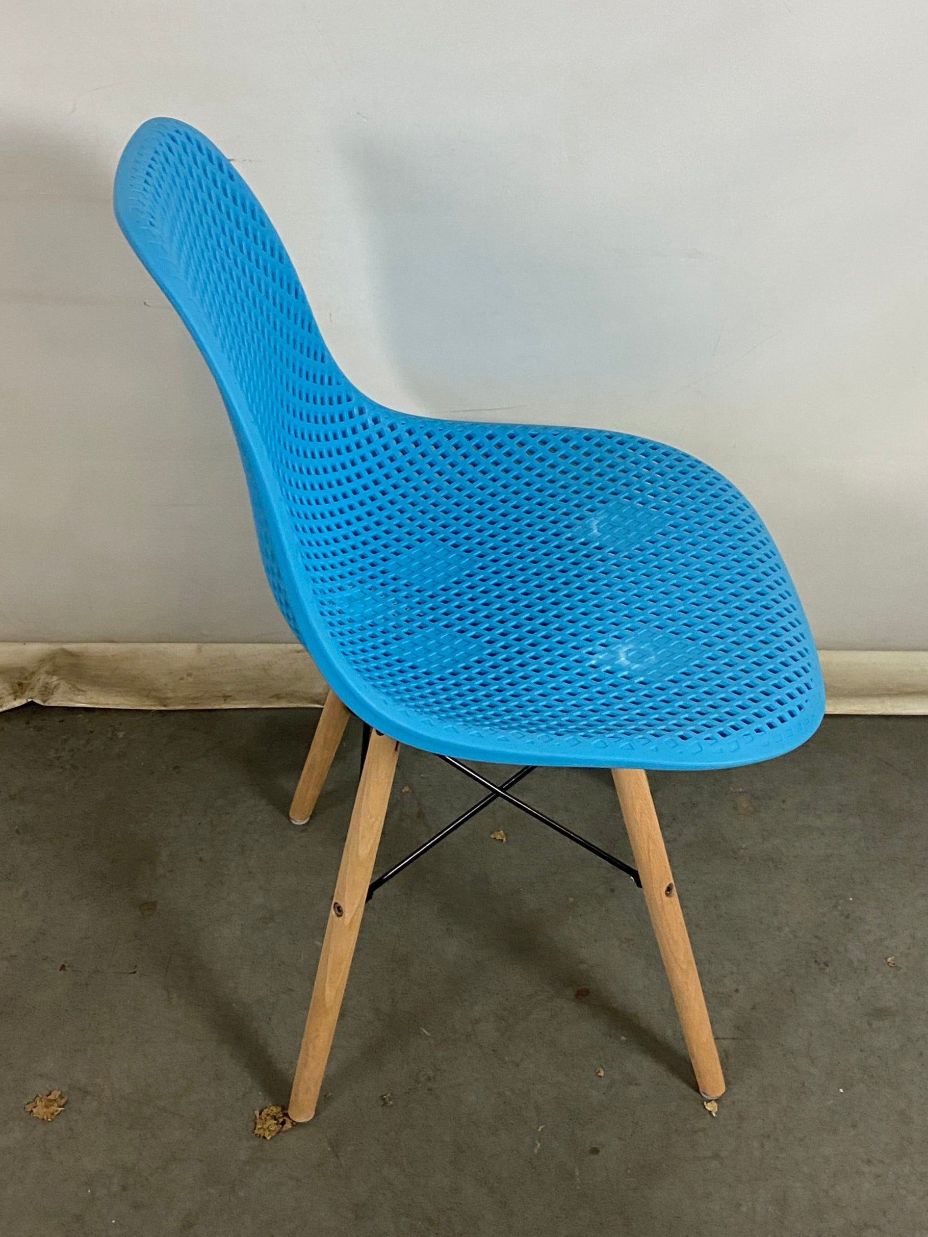 Mid Century Modern Breathable Design Blue Chair