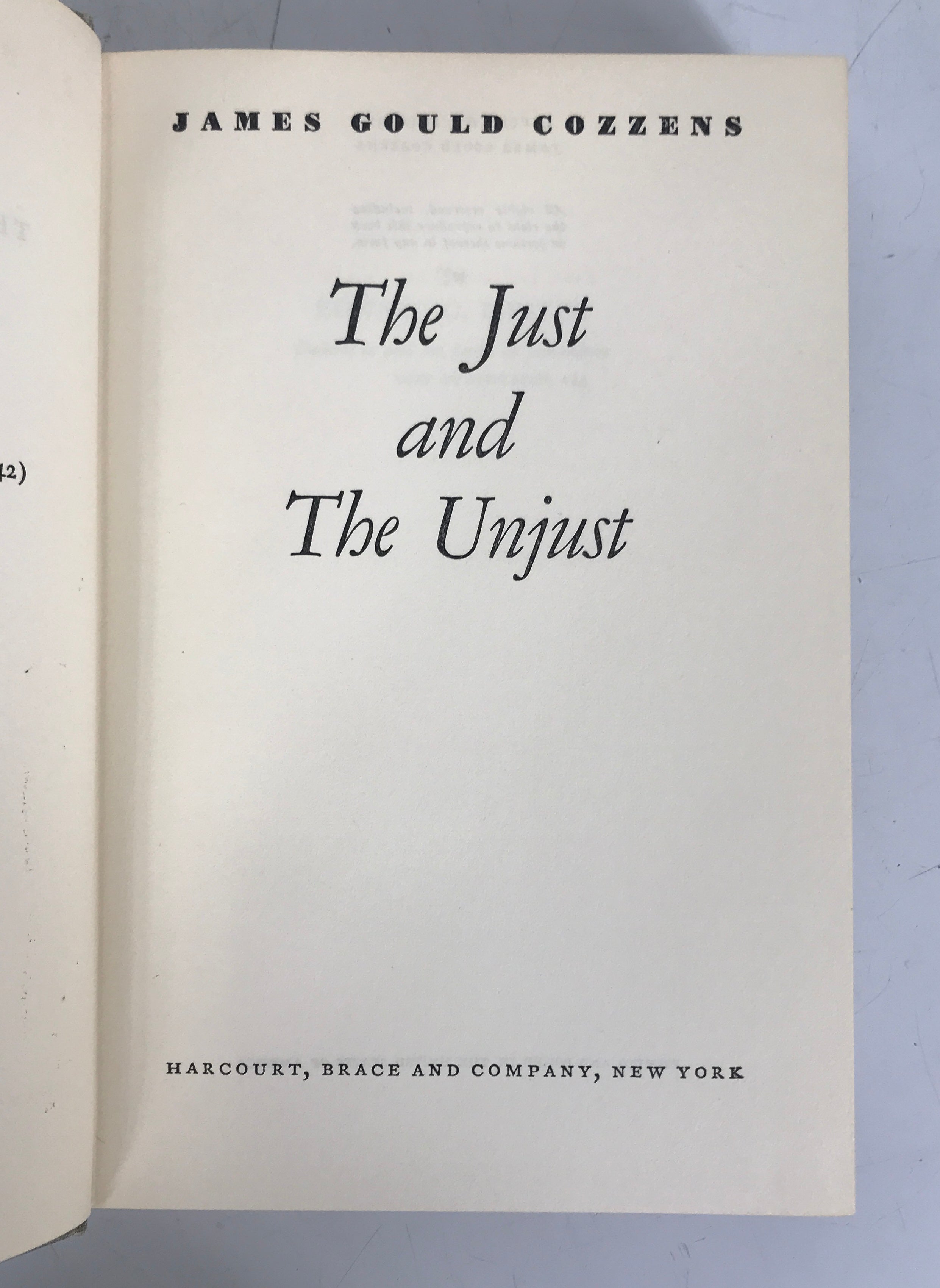 Lot of 2 James Gould Cozzens: Guard of Honor/The Just & the Unjust 1942-1948 HC