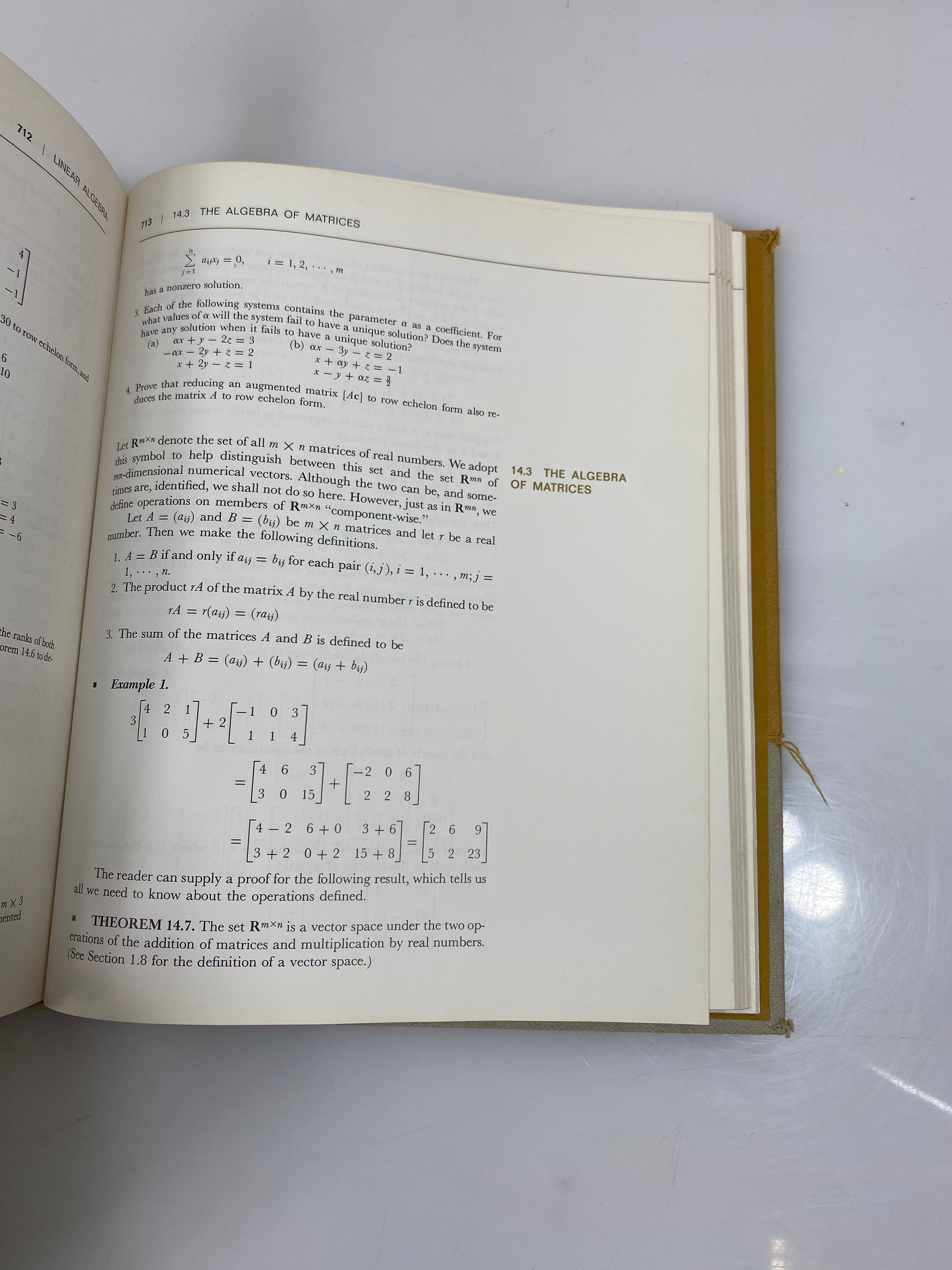 Calculus w an Introduction to Linear Algebra by Hocking 1970 HC