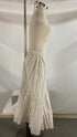 Vintage 1900s White Linen Petticoat with Eyelet Lace Details Size Unknown