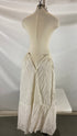 Vintage 1900s White Linen Petticoat with Eyelet Lace Details Size Unknown