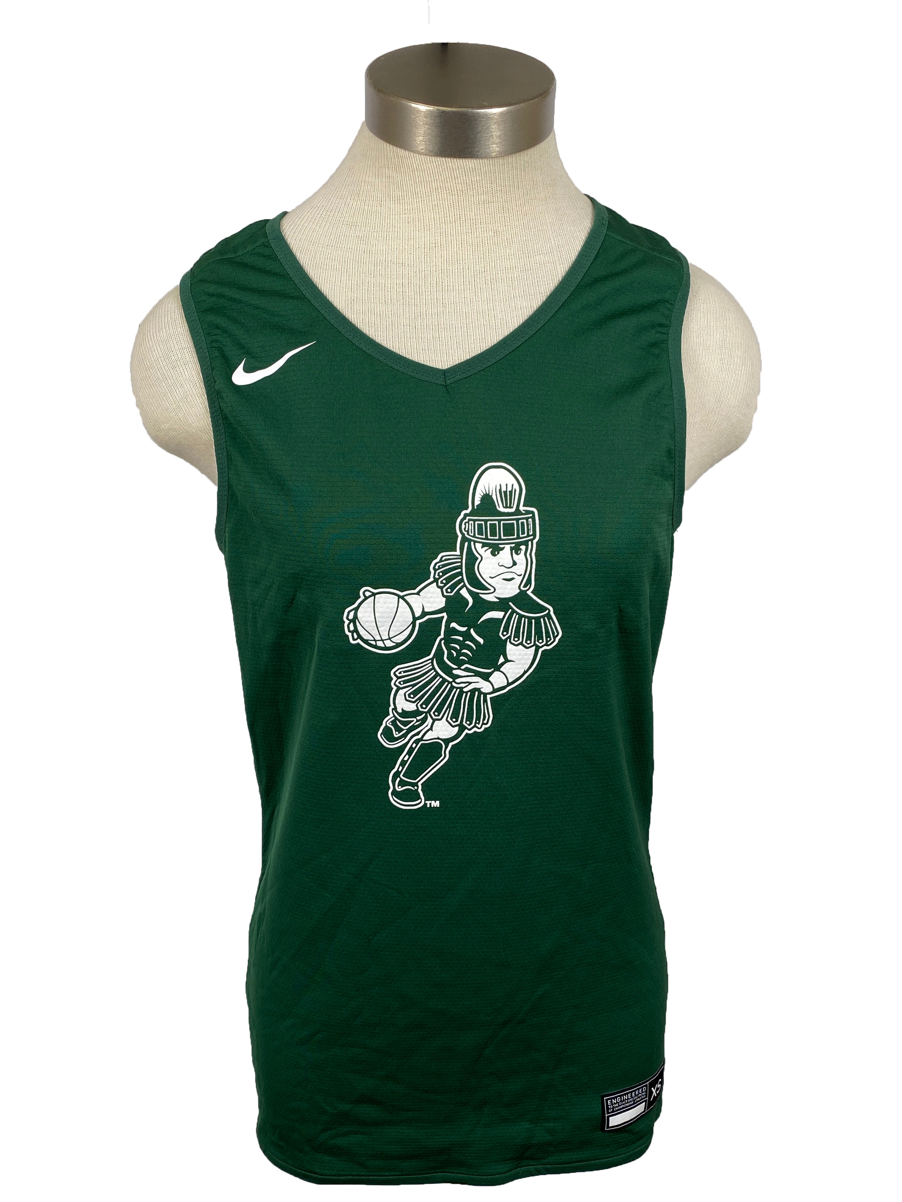 Nike Green & White Reversible Michigan State Jersey Men's Size S