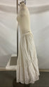 Vintage 1900s White Linen Petticoat with Eyelet Lace Details Size Unknown