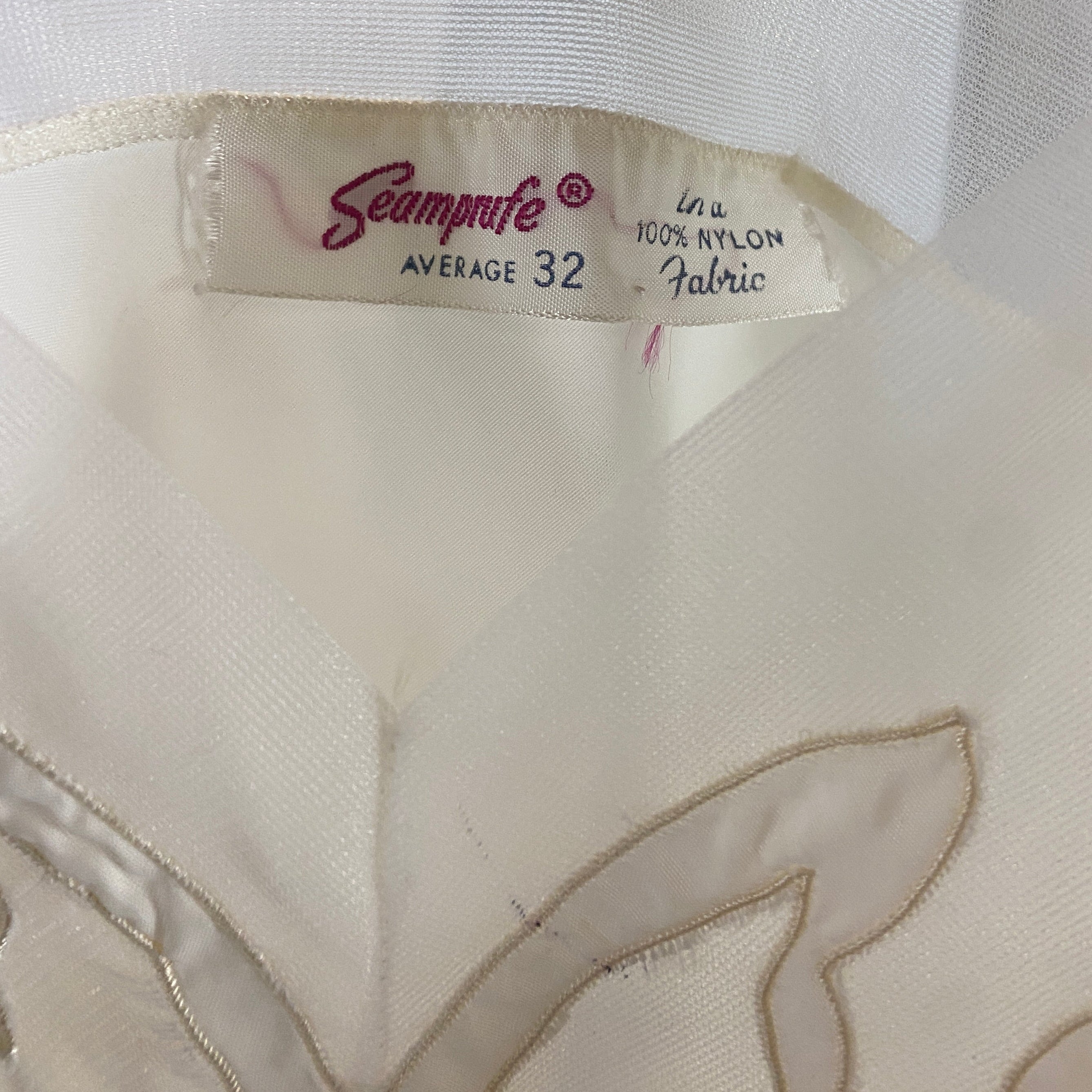 Vintage 1950s Blush Silk Slip Size 32