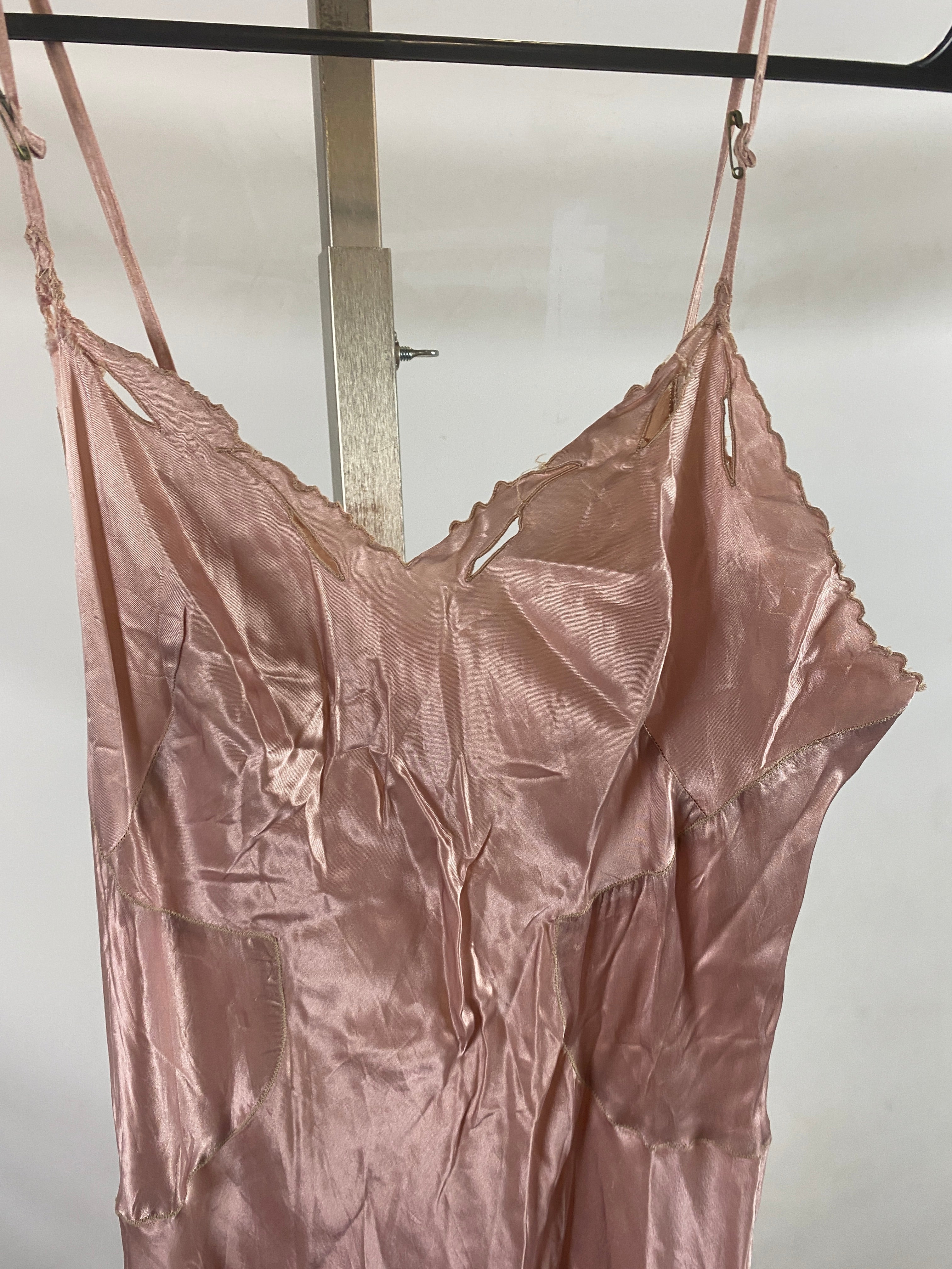 Vintage 1950s "Barbizons" Pink Rayon Slip Dress Size 16