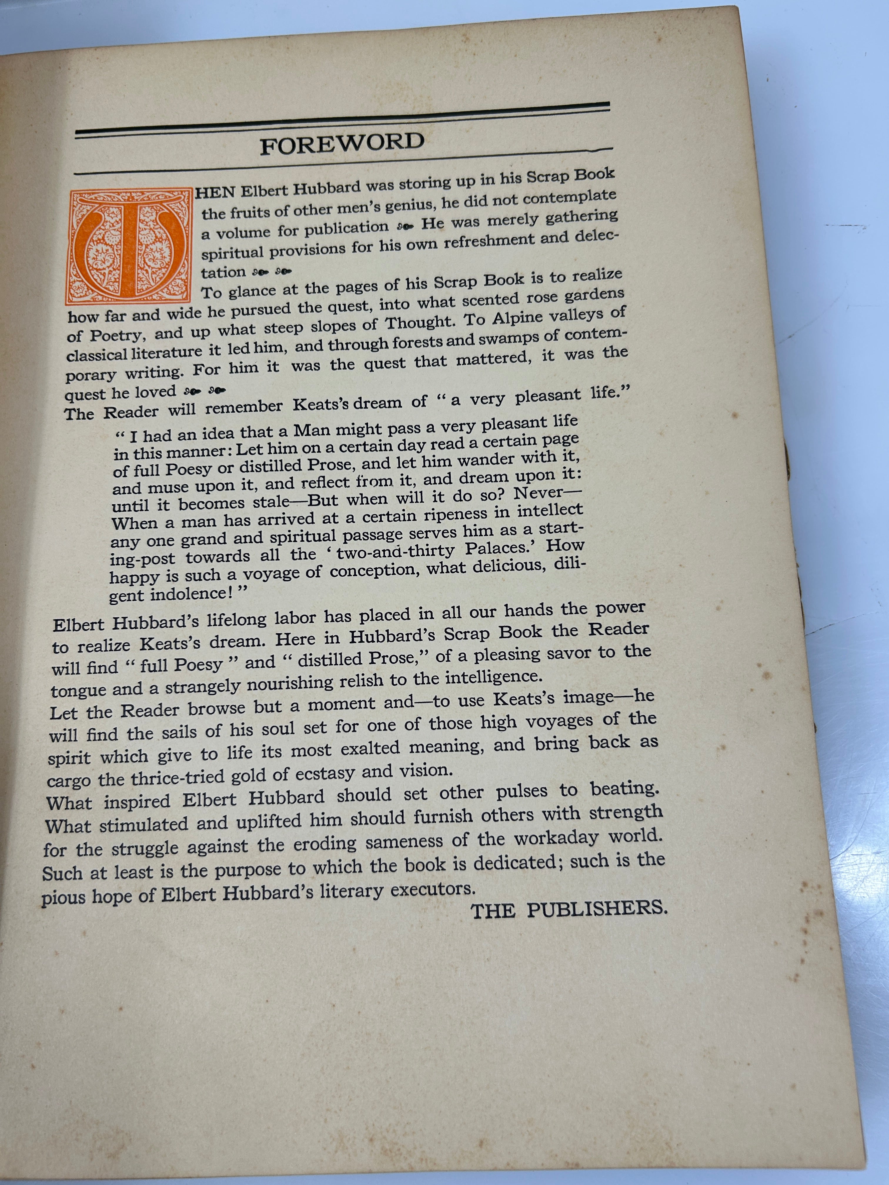 Elbert Hubbard's Scrap Book The Roycrofters/Wm. H. Wise & Co 1923