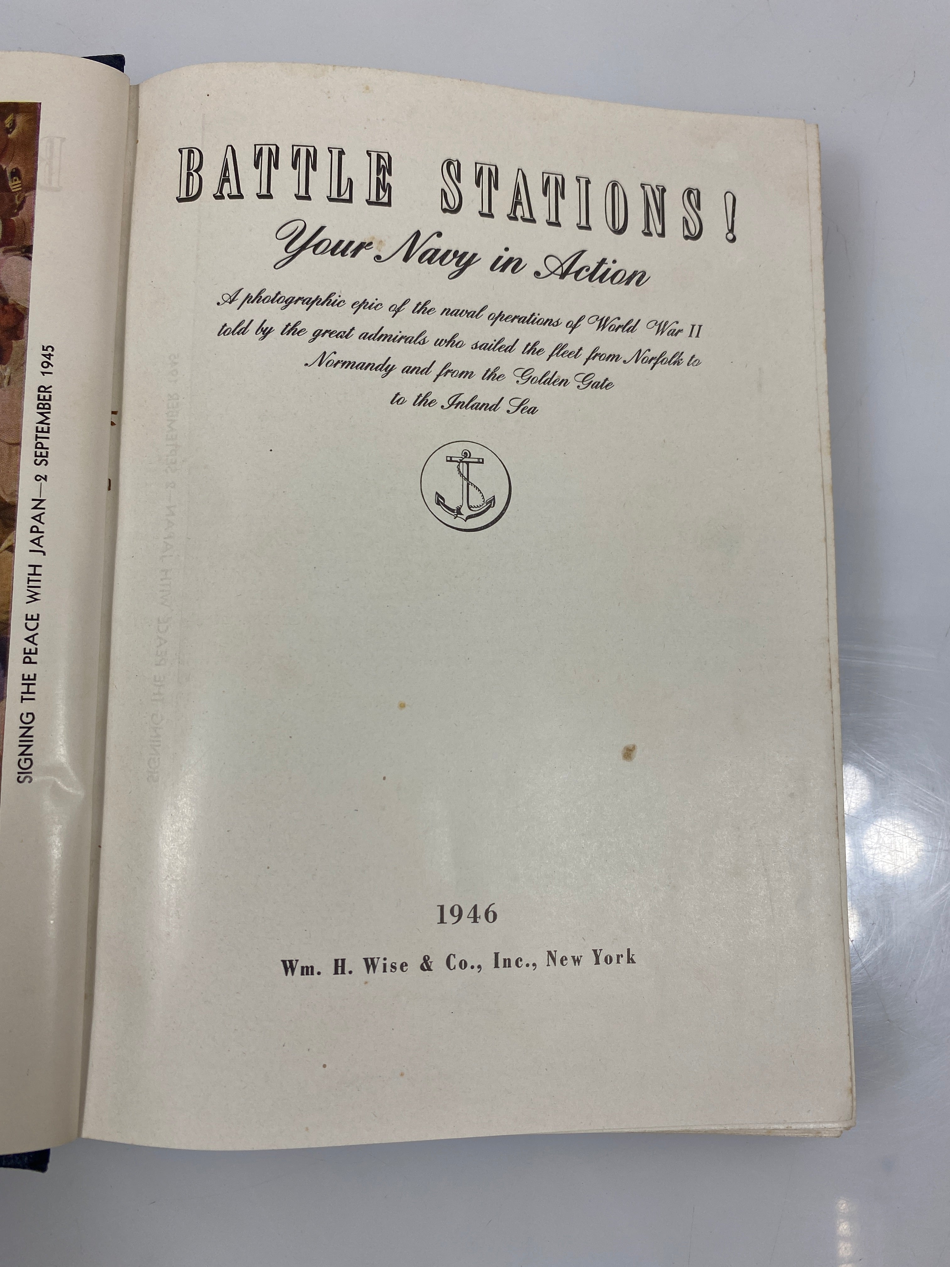 Battle Stations! Your Navy in Action 1946 Wm. H. Wise & Co. HC