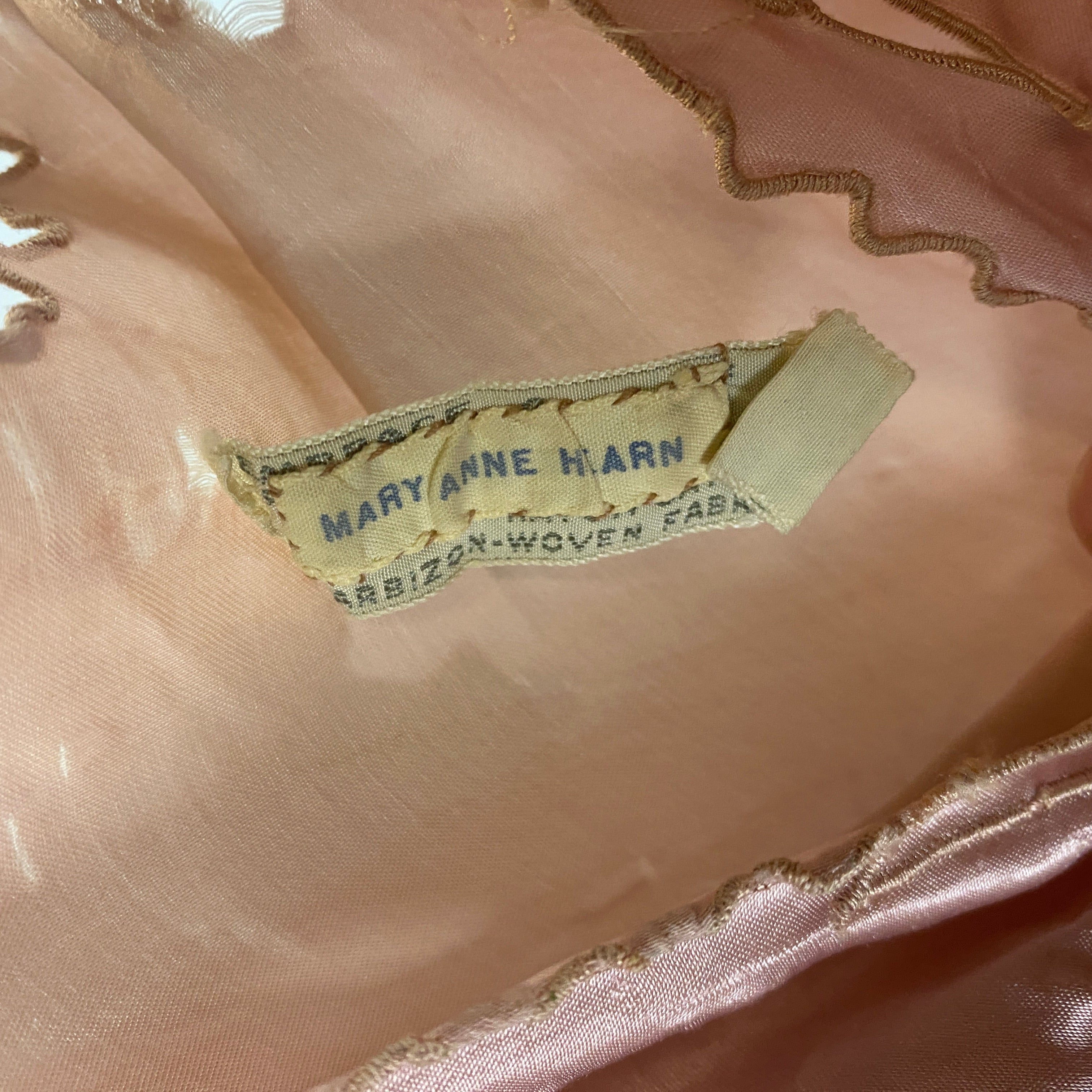 Vintage 1950s "Barbizons" Pink Rayon Slip Dress Size 16