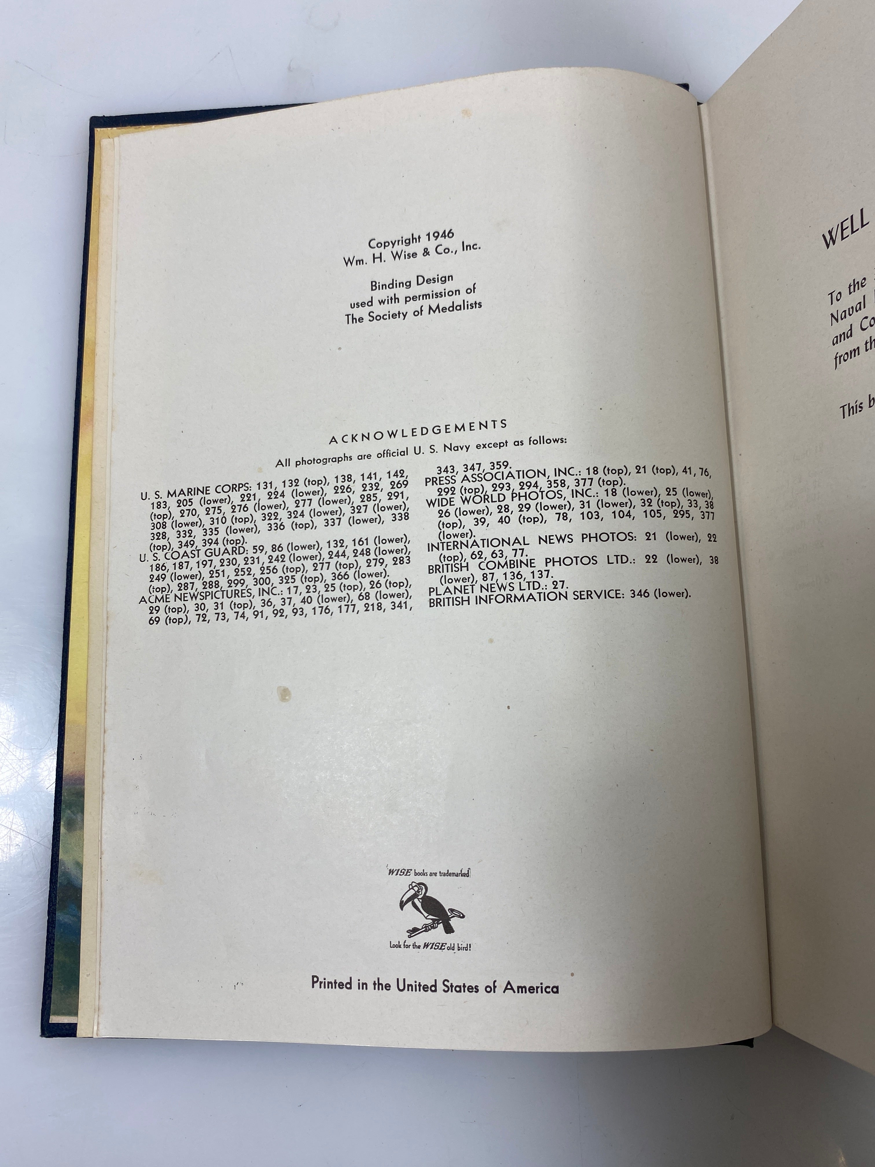 Battle Stations! Your Navy in Action 1946 Wm. H. Wise & Co. HC