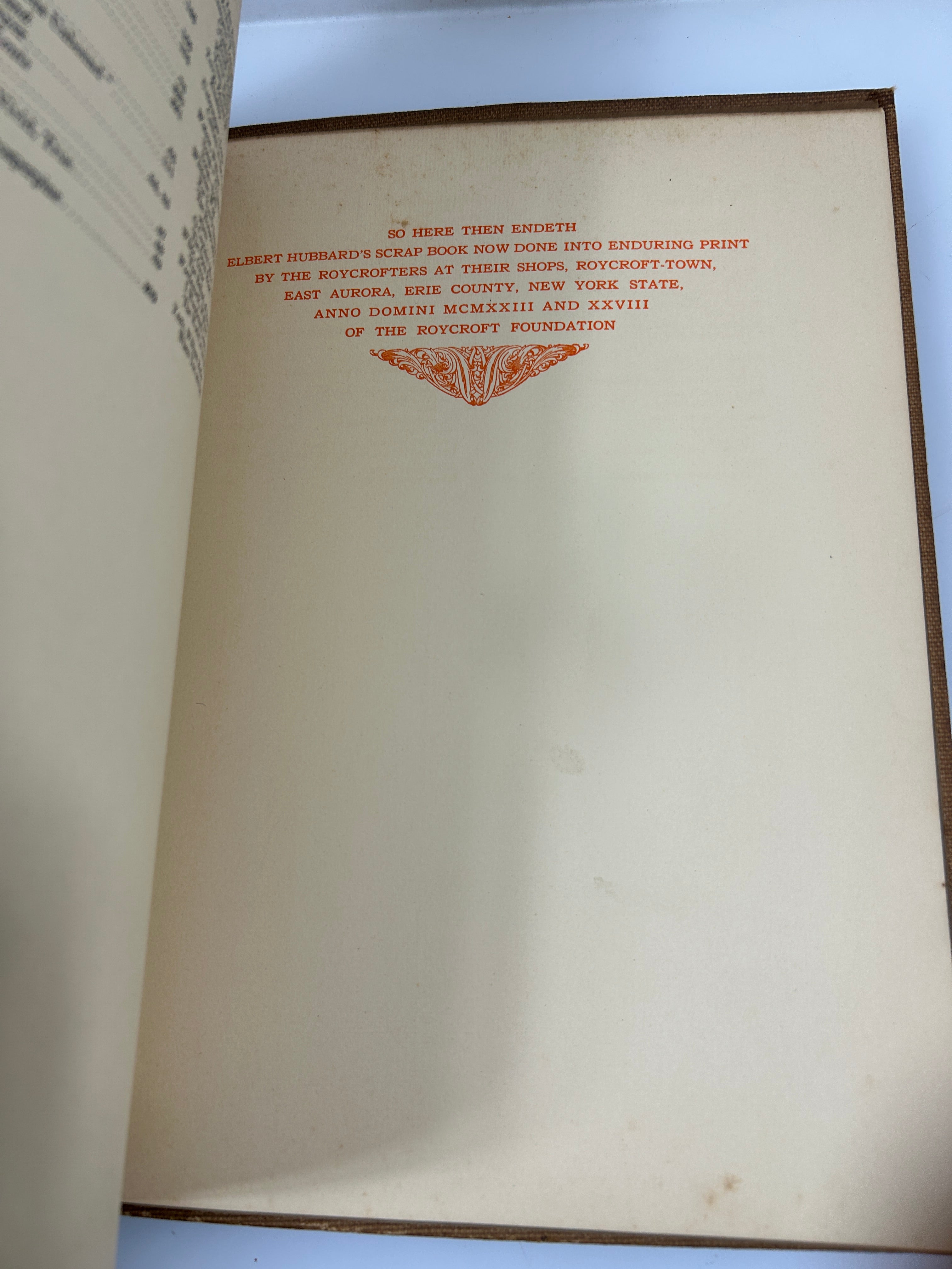 Elbert Hubbard's Scrap Book The Roycrofters/Wm. H. Wise & Co 1923