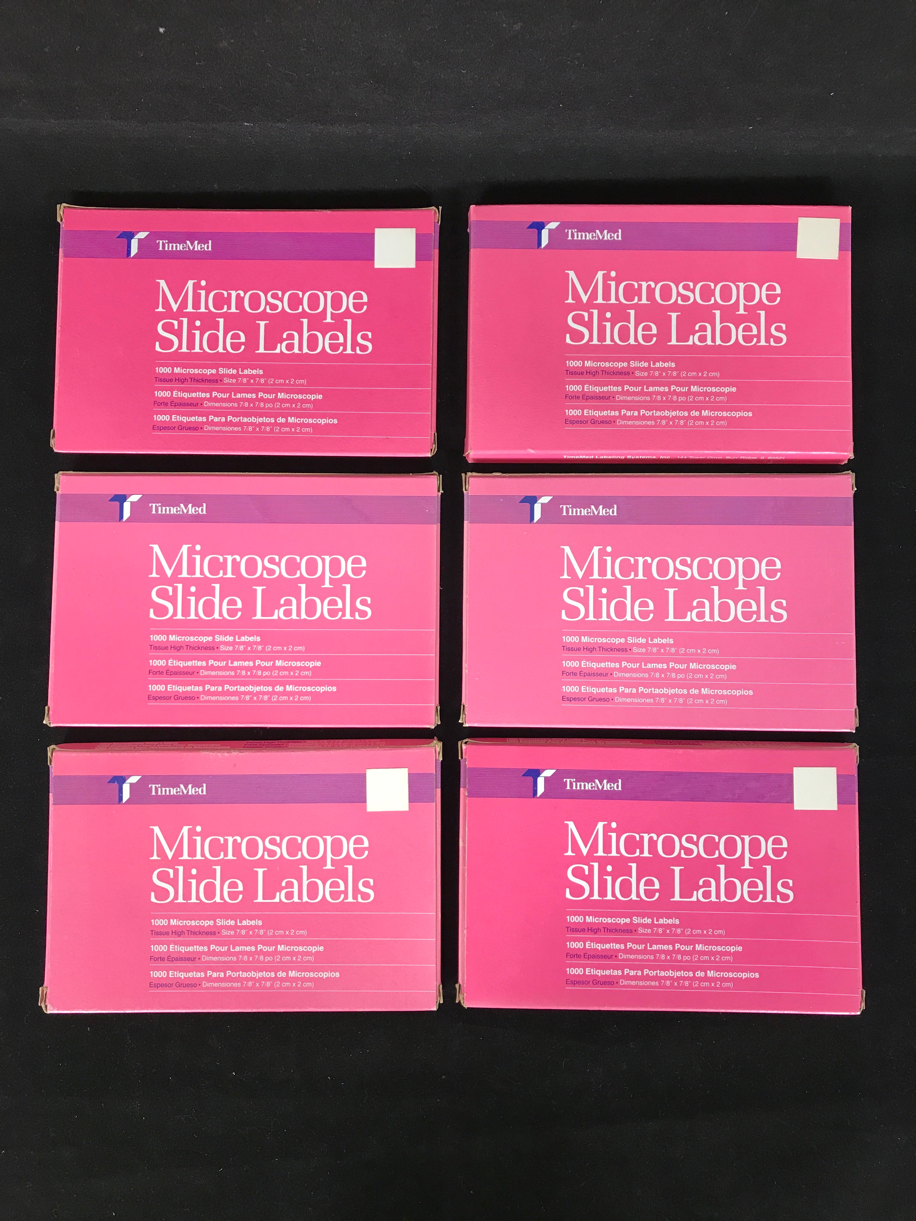 TimeMed Microscope Slide Labels Lot of 6,000