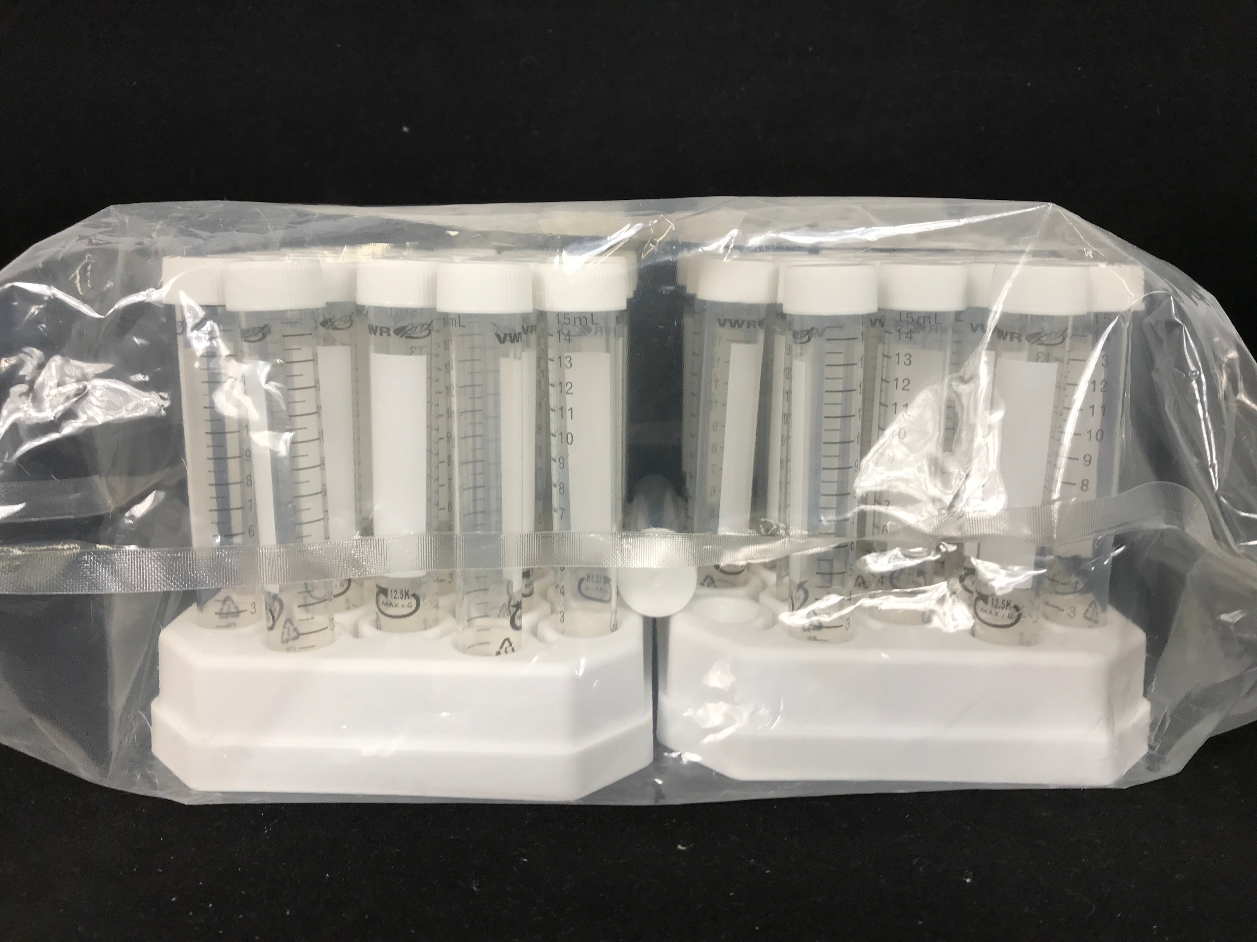 VWR 15mL Centrifuge Tubes with Caps Sealed Pack of 50