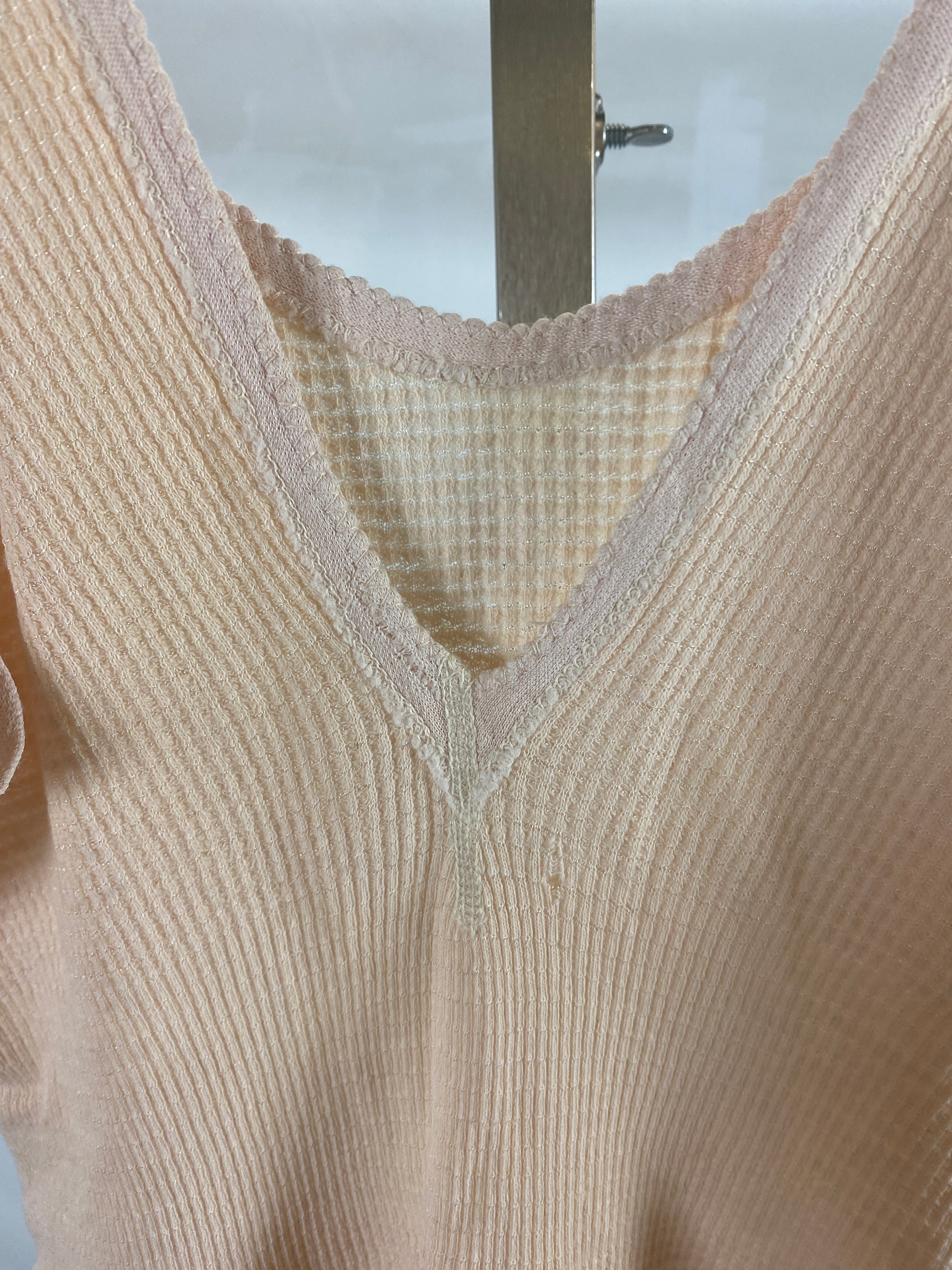 Vintage 1930s Pink Waffle-Knit Undervest