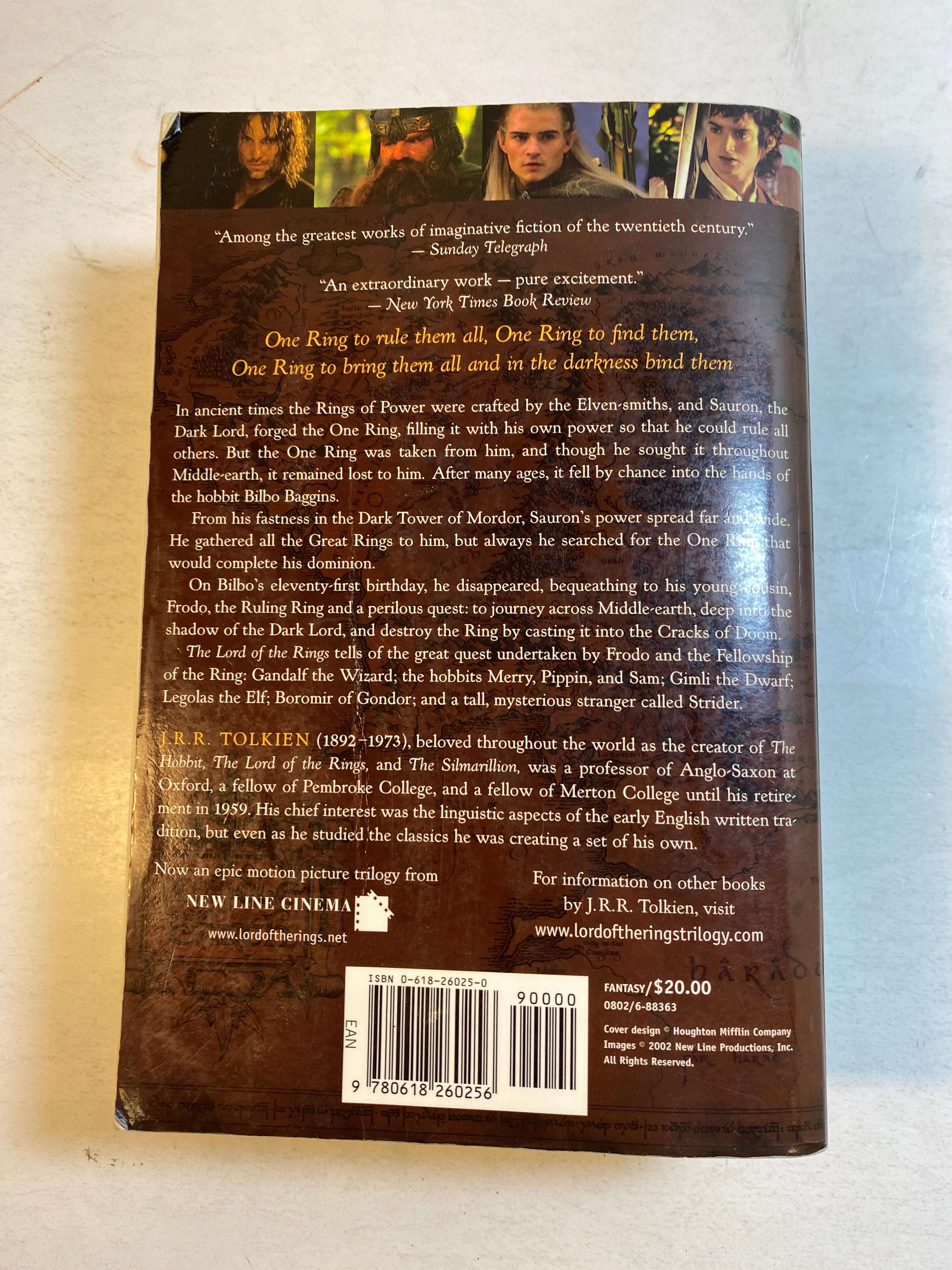 Lord of the Rings Trilogy JRR Tolkien SC 1994