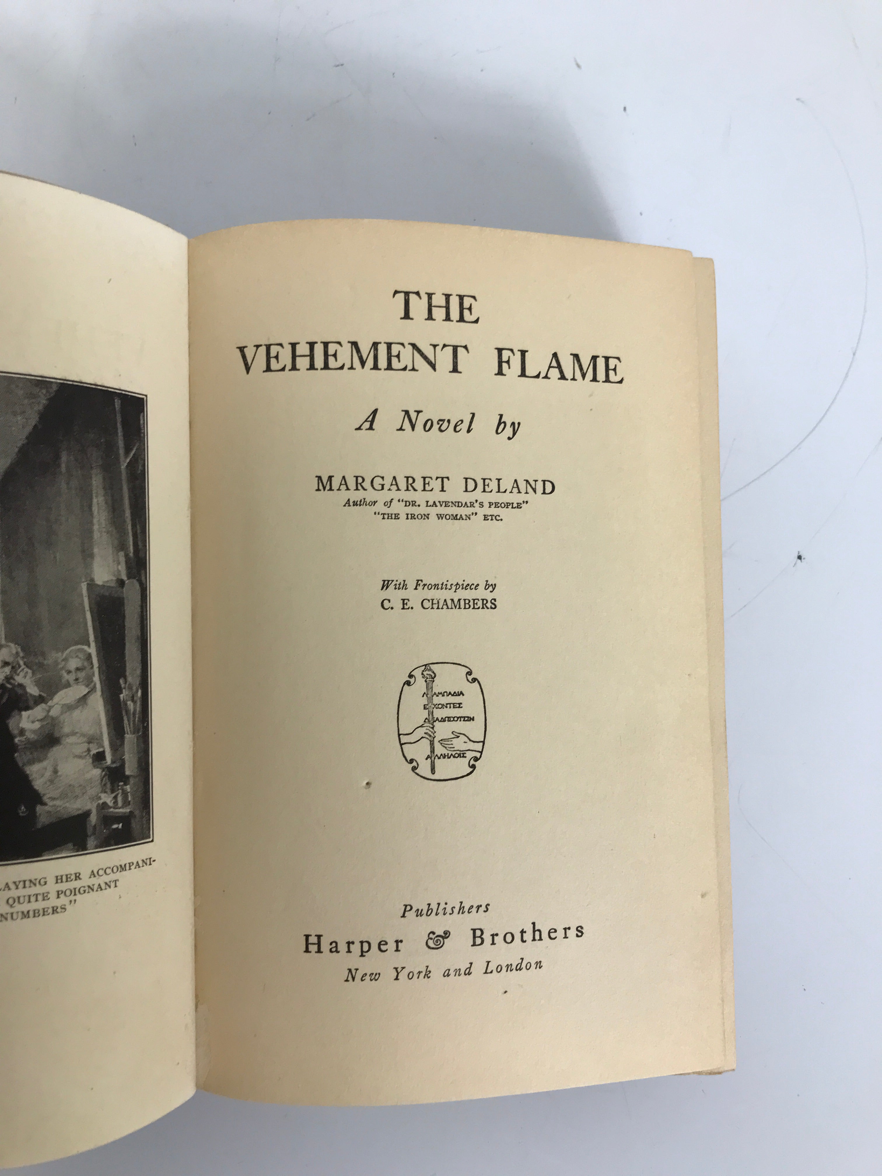 The Vehement Flame by Margaret Deland 1922 Antique Romance Novel HC