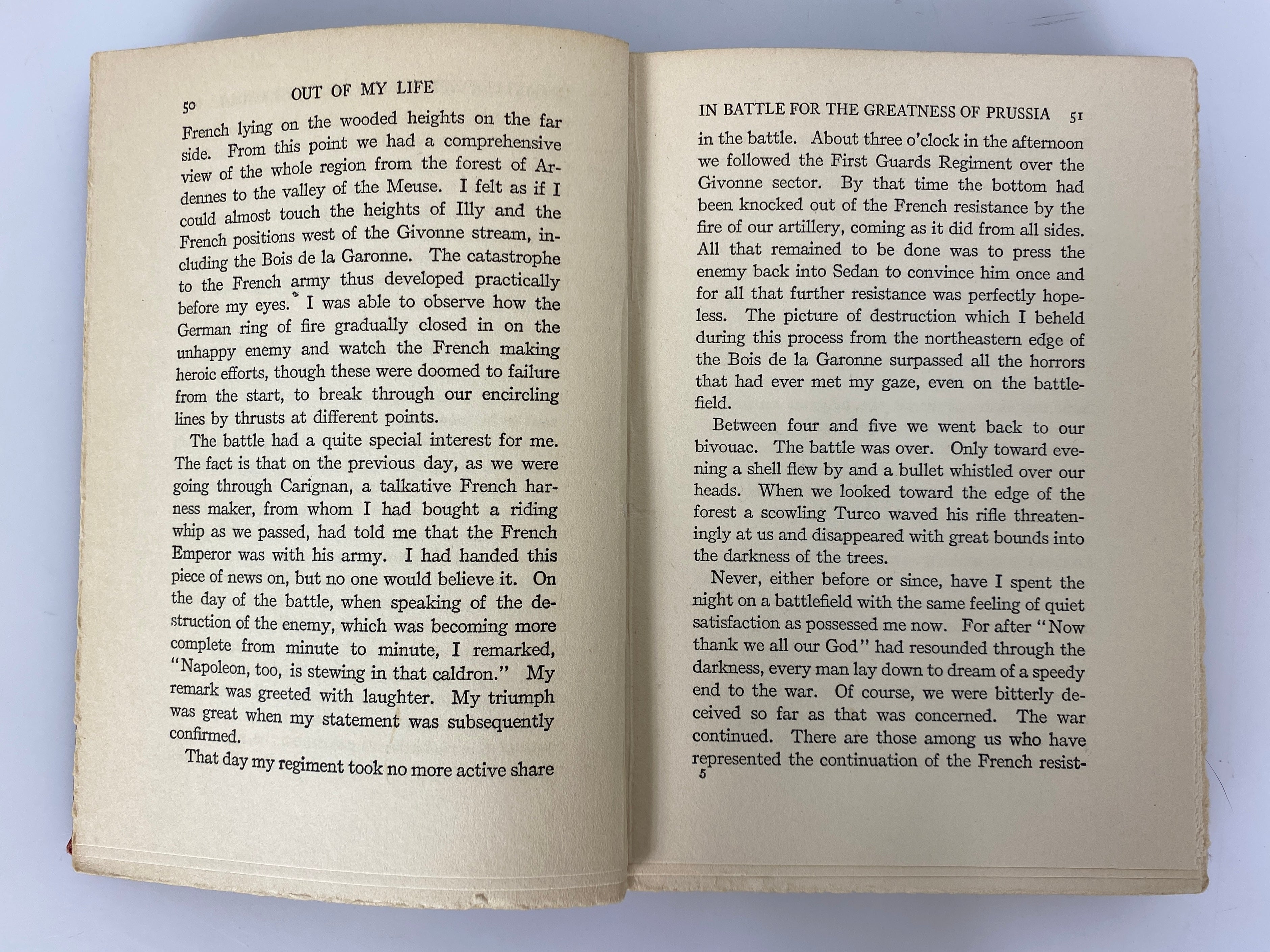 2 Vol Set: Out of My Life by Marshal von Hindenburg 1921 Antique Ex-Library HC