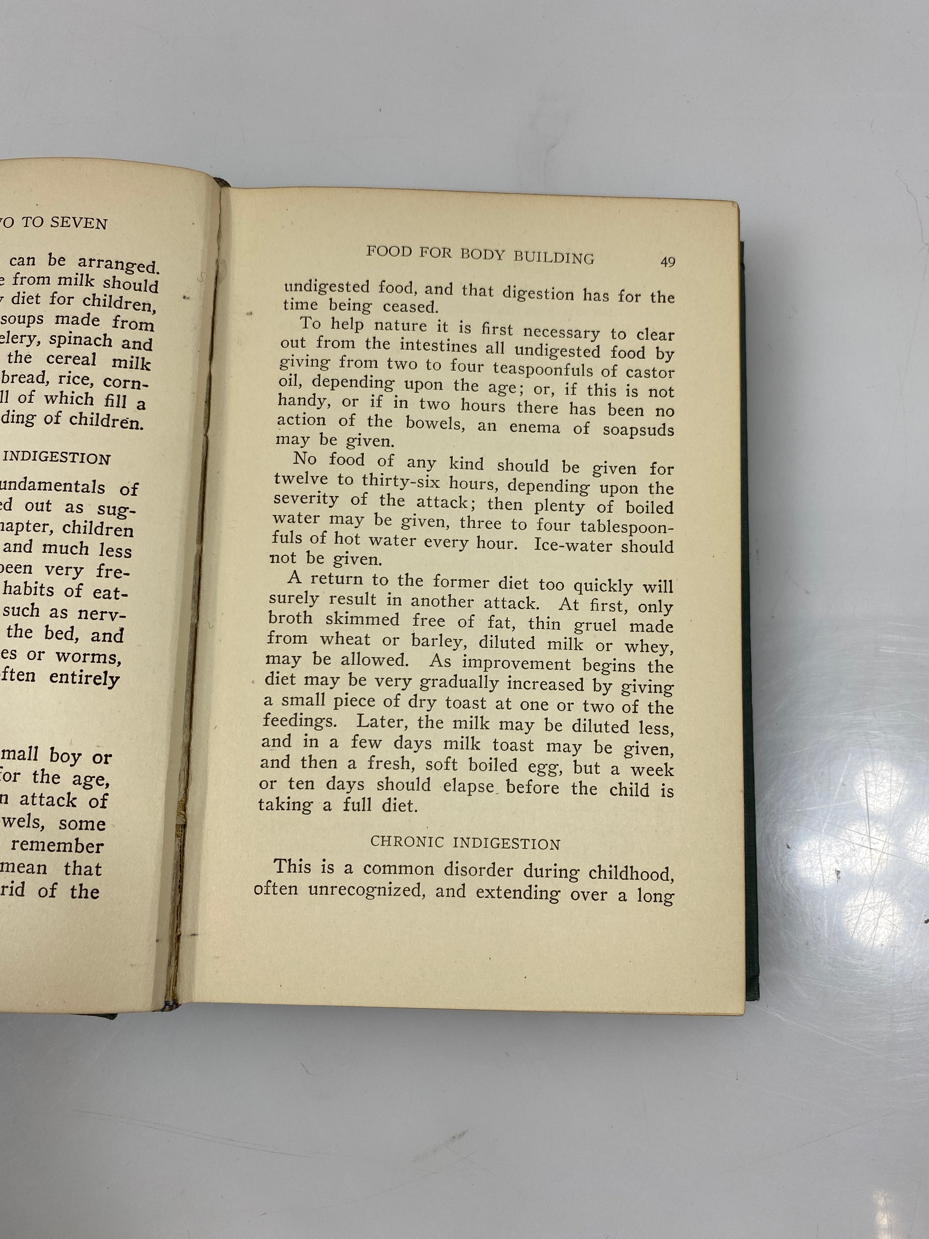 The Healthy Child From Two to Seven by Maccarthy 1922 HC