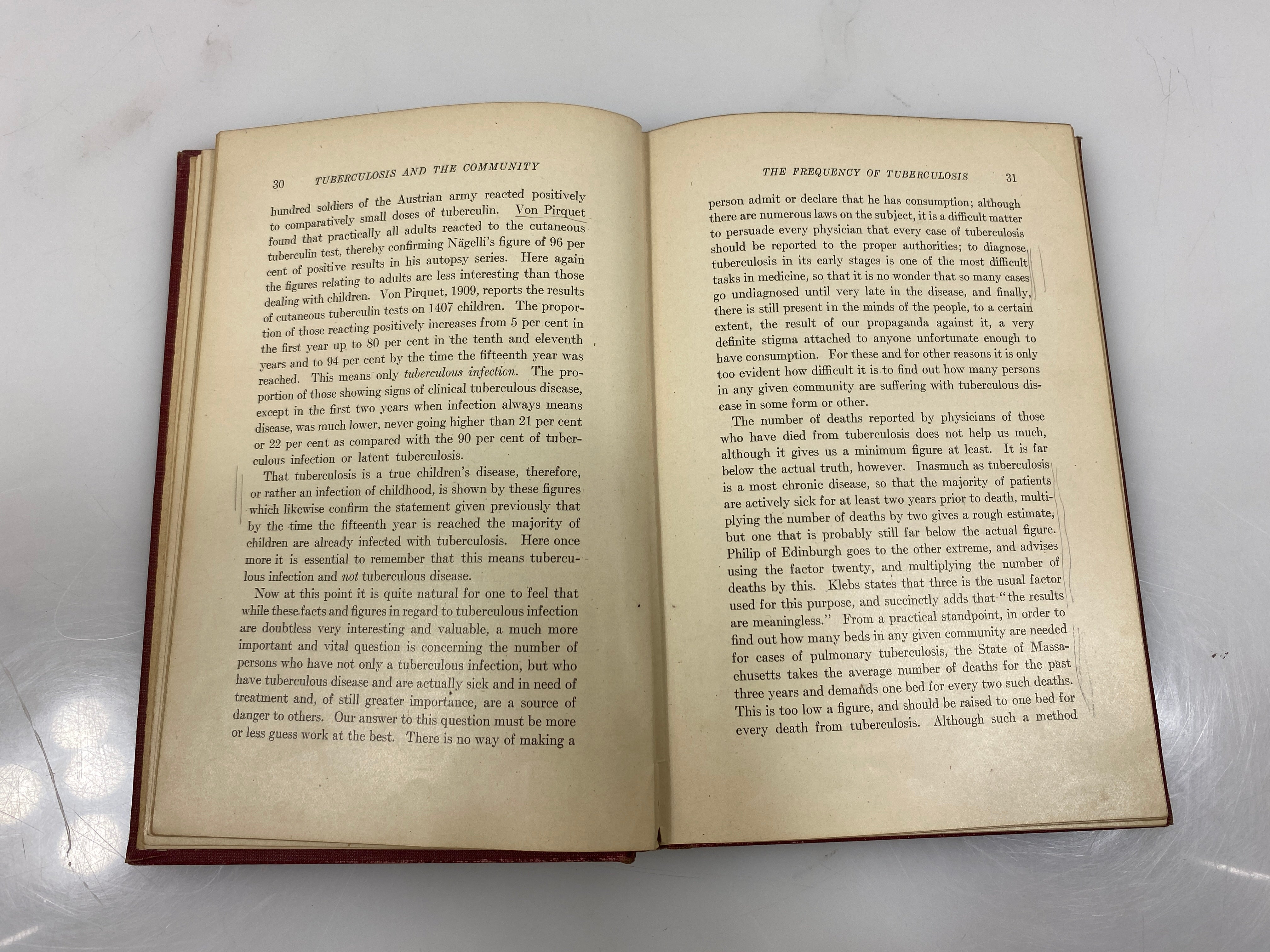 Tuberculosis and the Community by Hawes 1922 Lea & Febiger HC