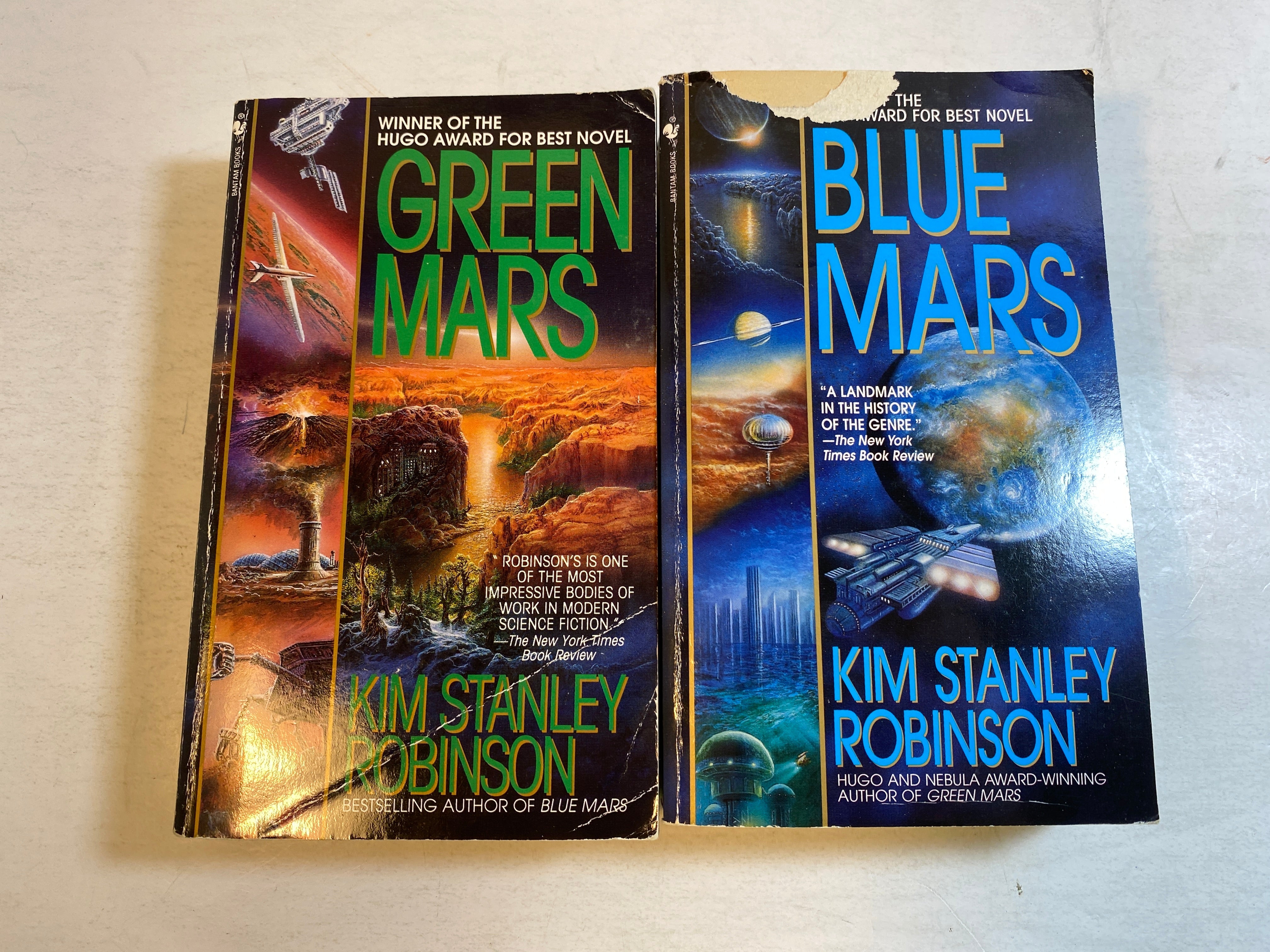 Lot of 2 Kim Stanley Robinson Paperbacks  Green Blue Mars 1995-1997