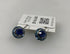 Silver Enamel Blue Bead Earrings
