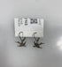 Silver Pink Beaded Dove Earrings