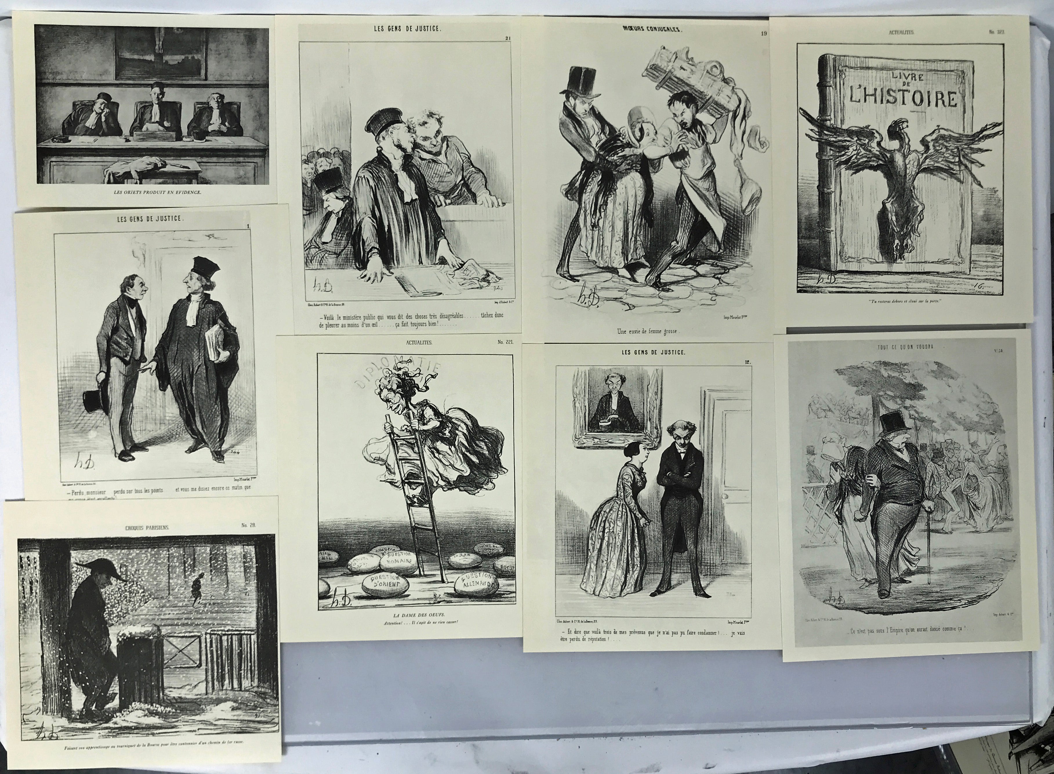Set of Political Cartoons by Honoré-Daumier (A)