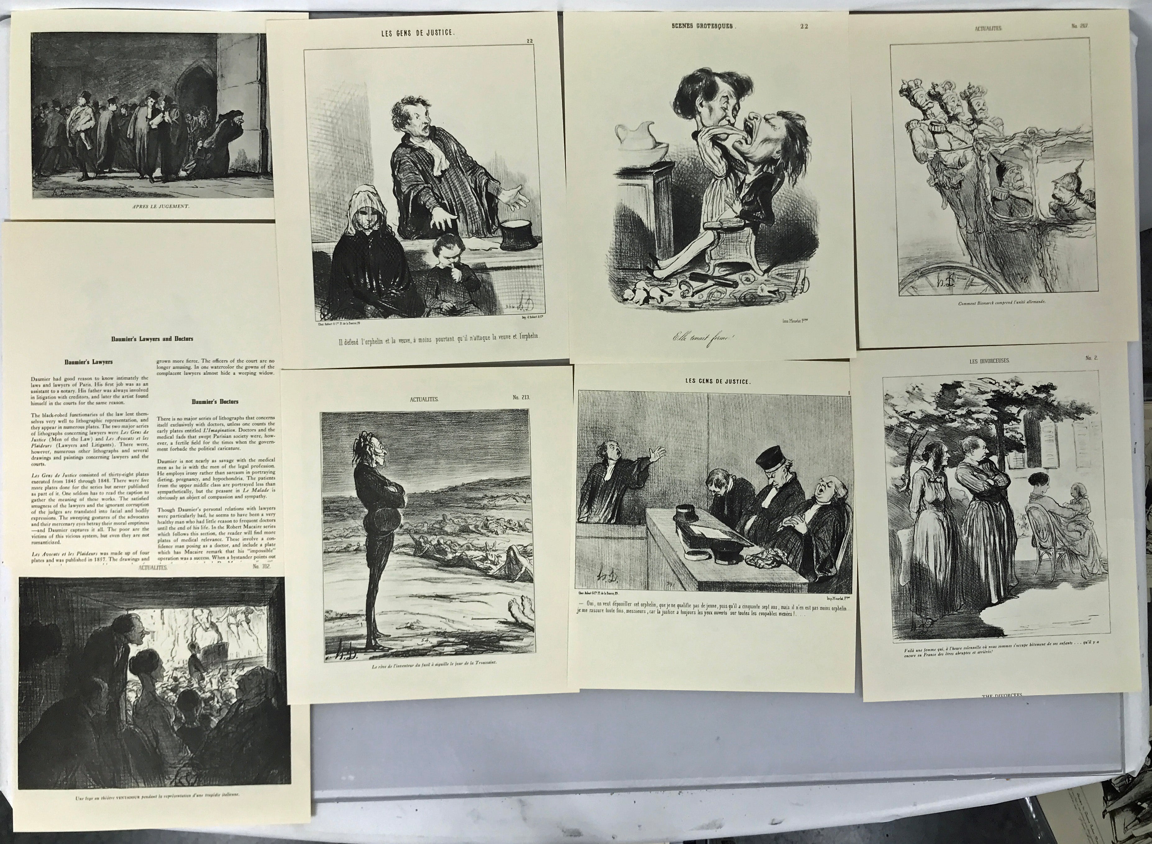 Set of Political Cartoons by Honoré-Daumier (A)