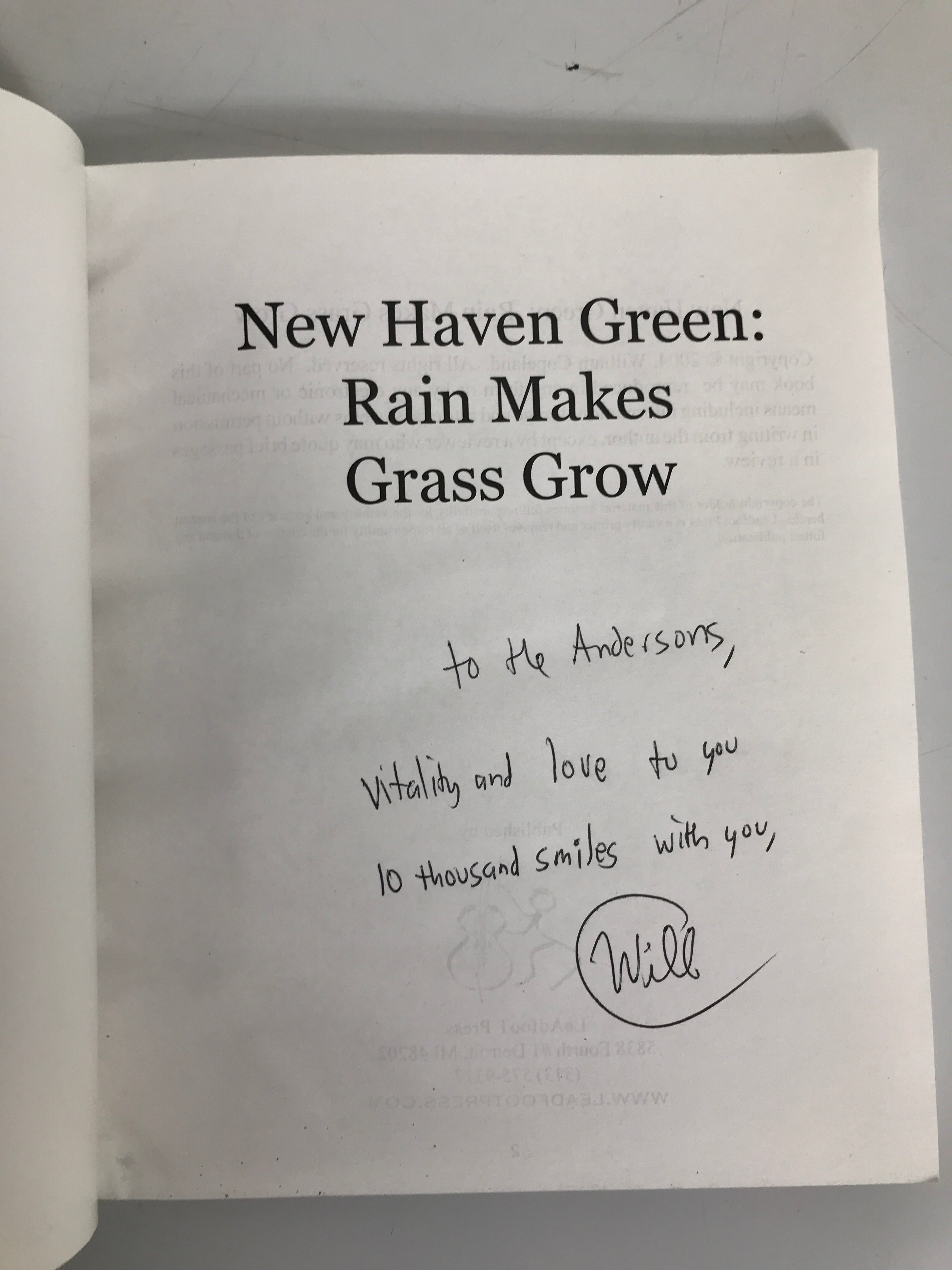 New Haven Green: Rain Makes the Grass Grow by William Copeland Signed 2004 SC