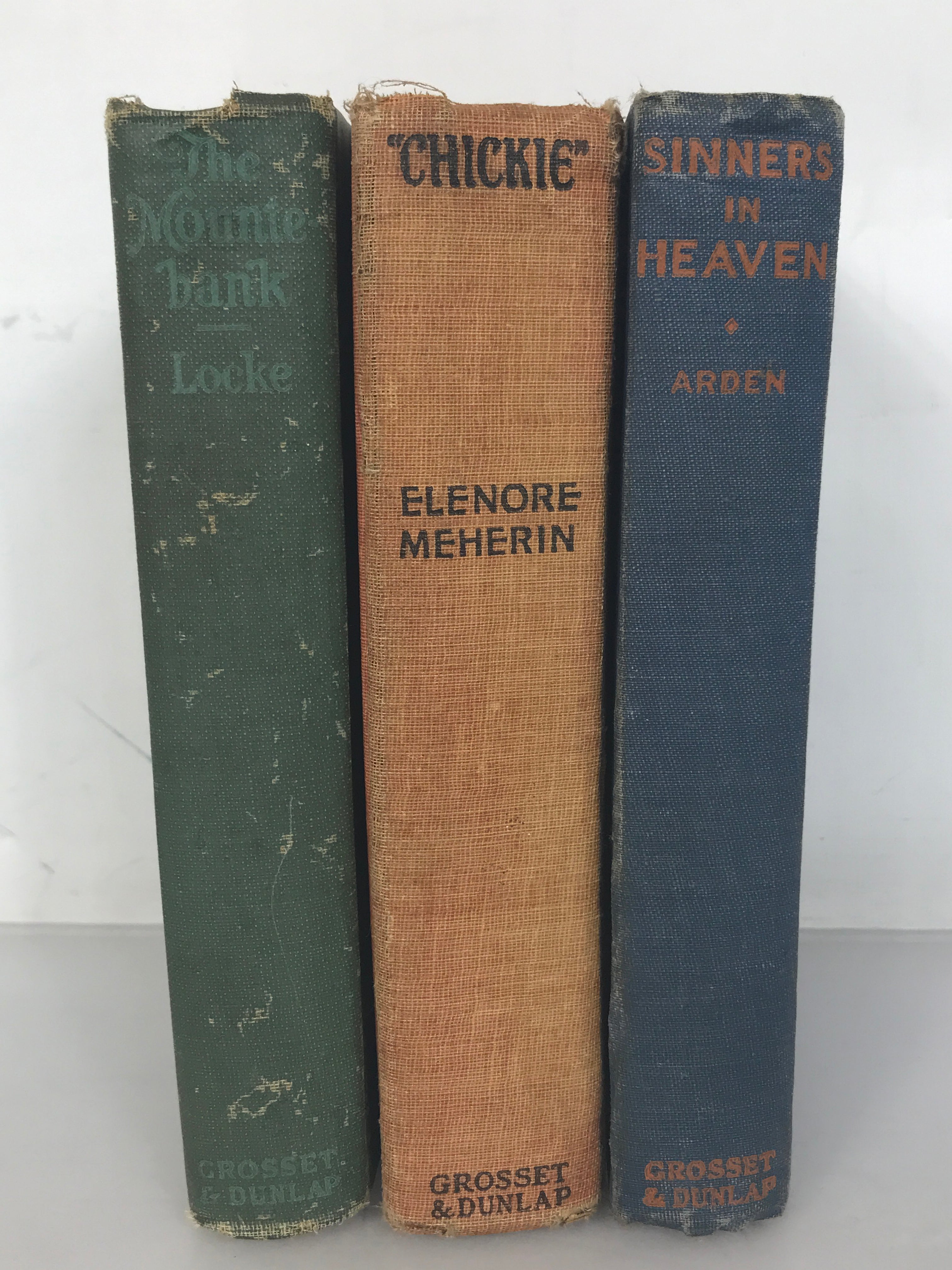 Lot of 3 Novels: Sinners in Heaven, "Chickie", and The Mountebank 1921-1925 HC