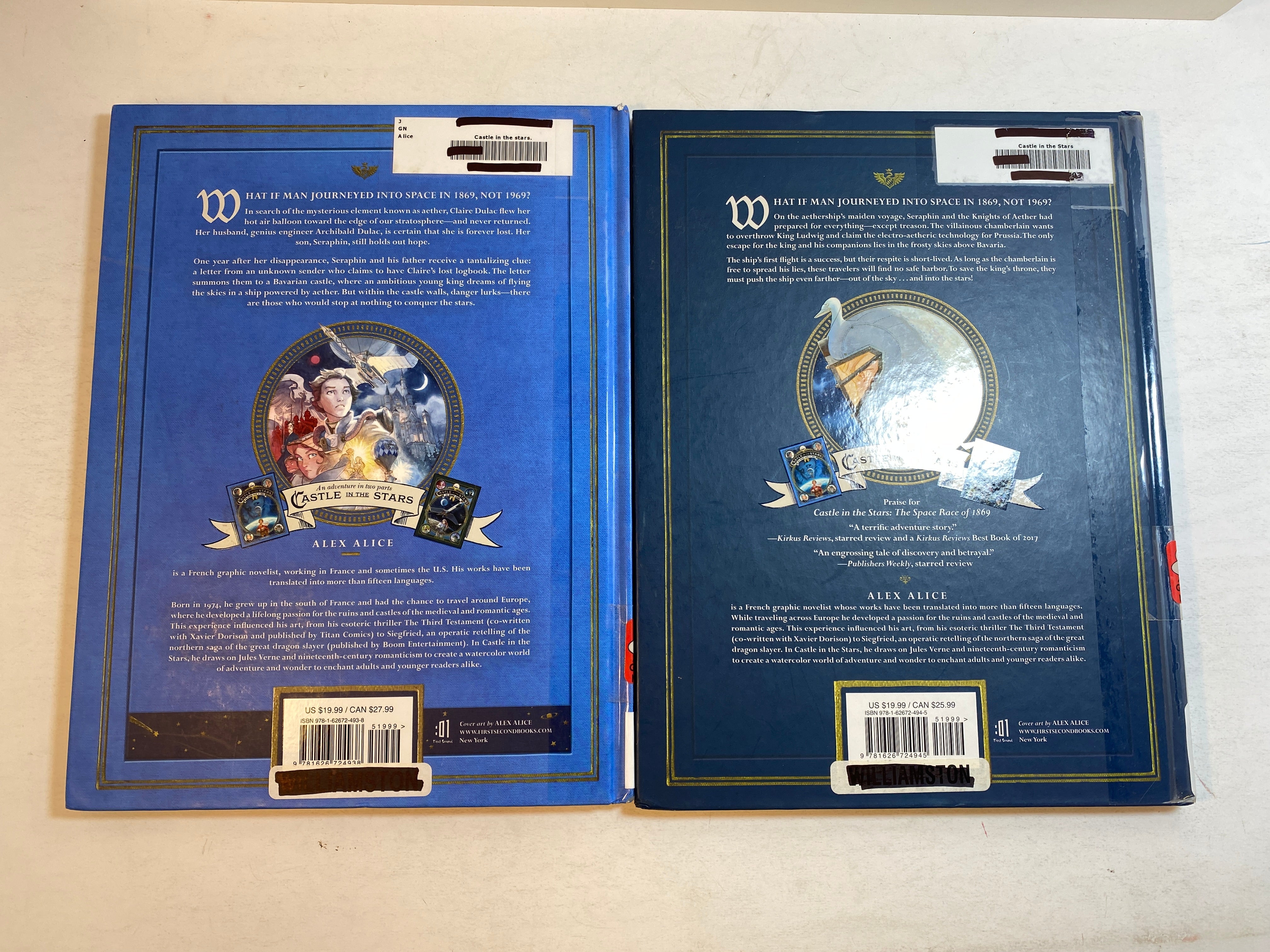 Lot of 2 Castle in the Stars Books Alex Alice HC 2017-2018