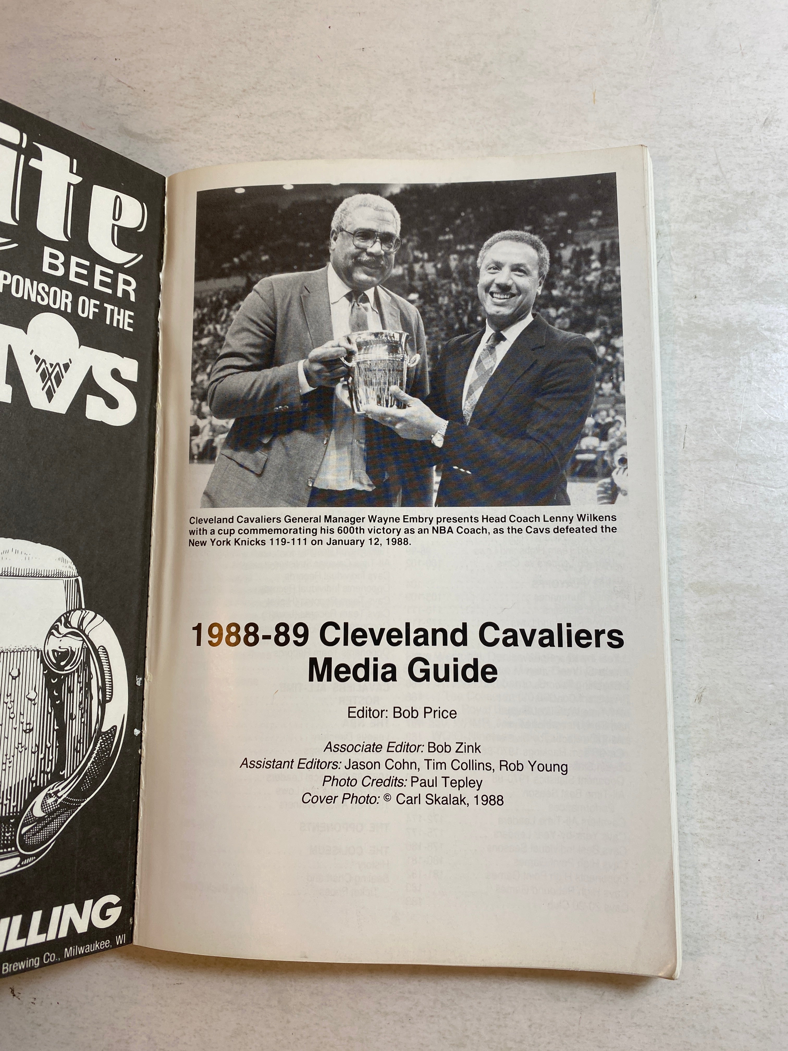 Cleveland Cavaliers NBA Media Guide 1988-1989
