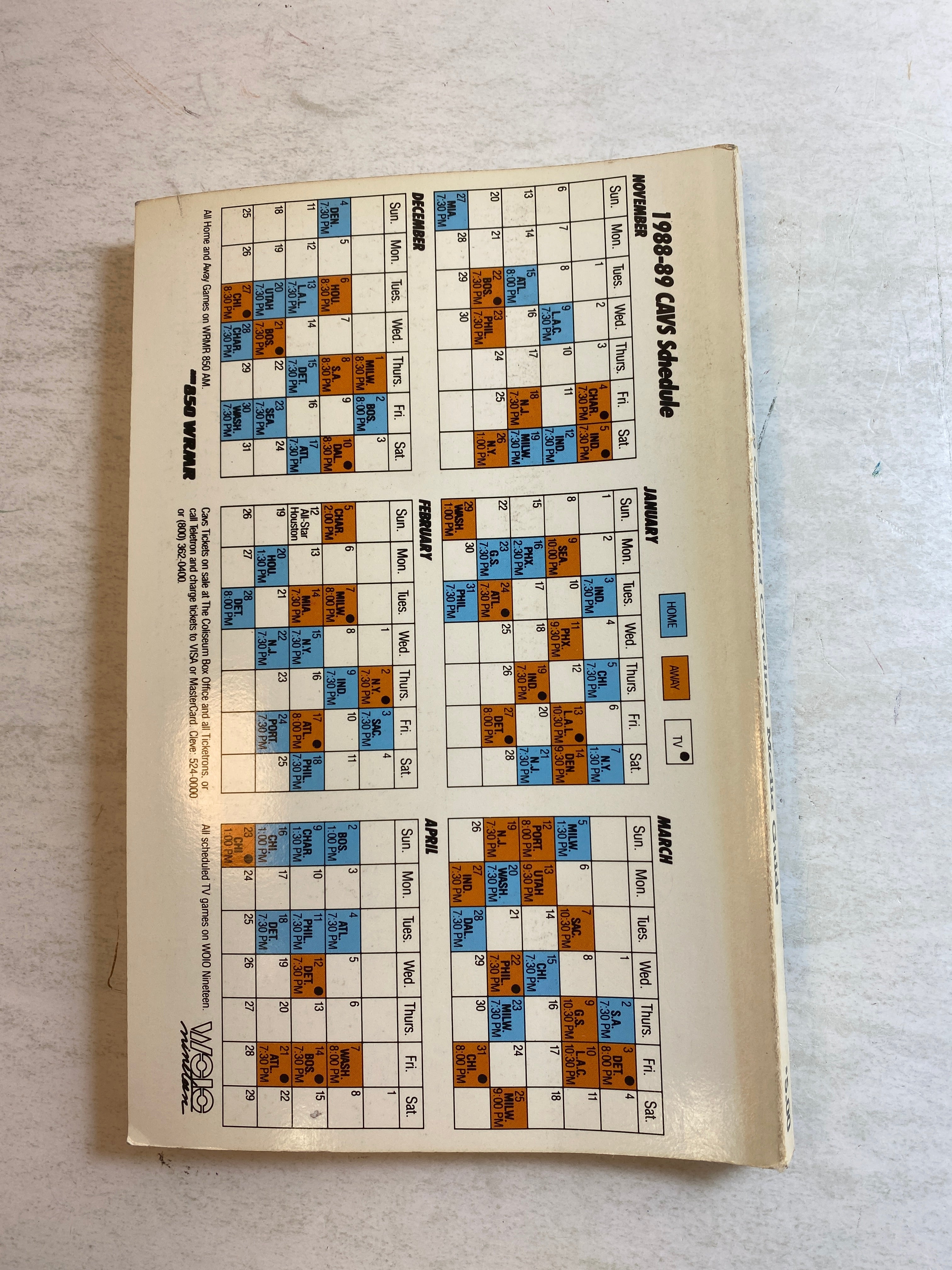 Cleveland Cavaliers NBA Media Guide 1988-1989