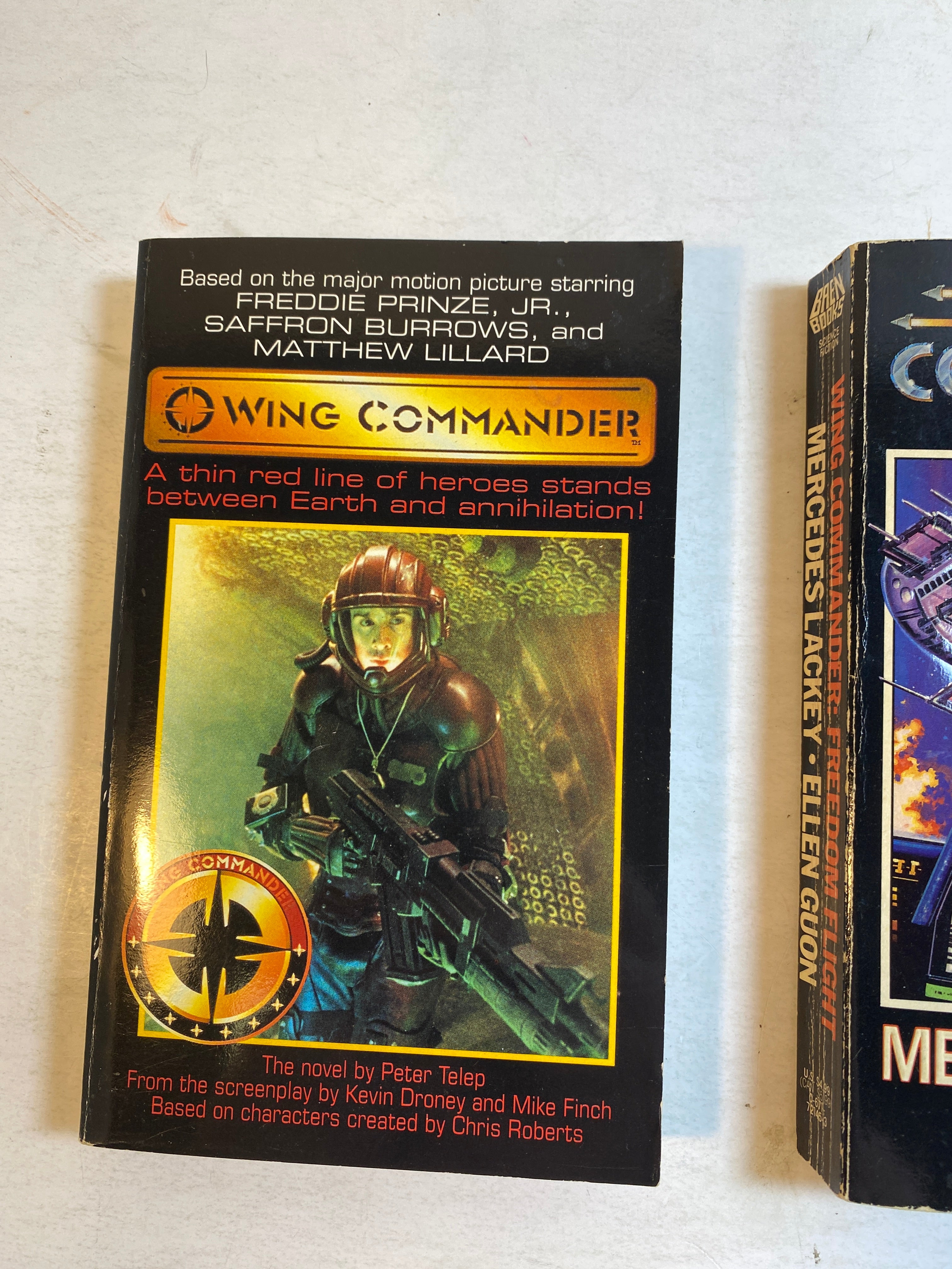 Lot of 2 Wing Commander Paperbacks Freedom Flight 1992-1999