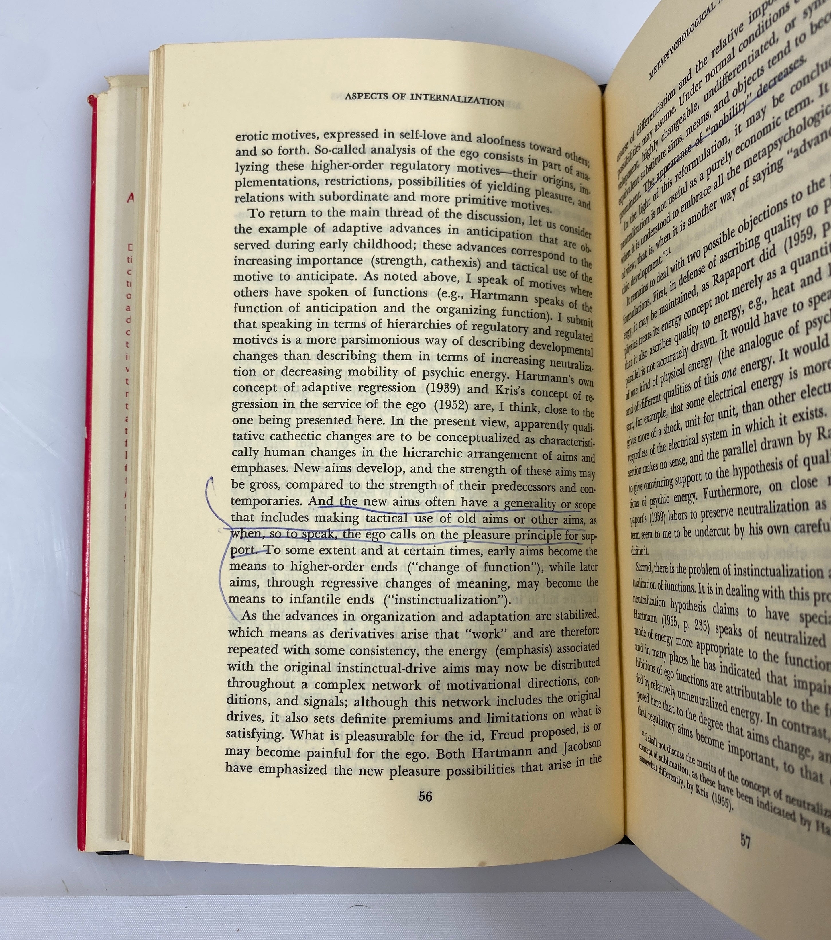 Aspects of Internalization by Roy Schafer 1973 Second Printing HC DJ