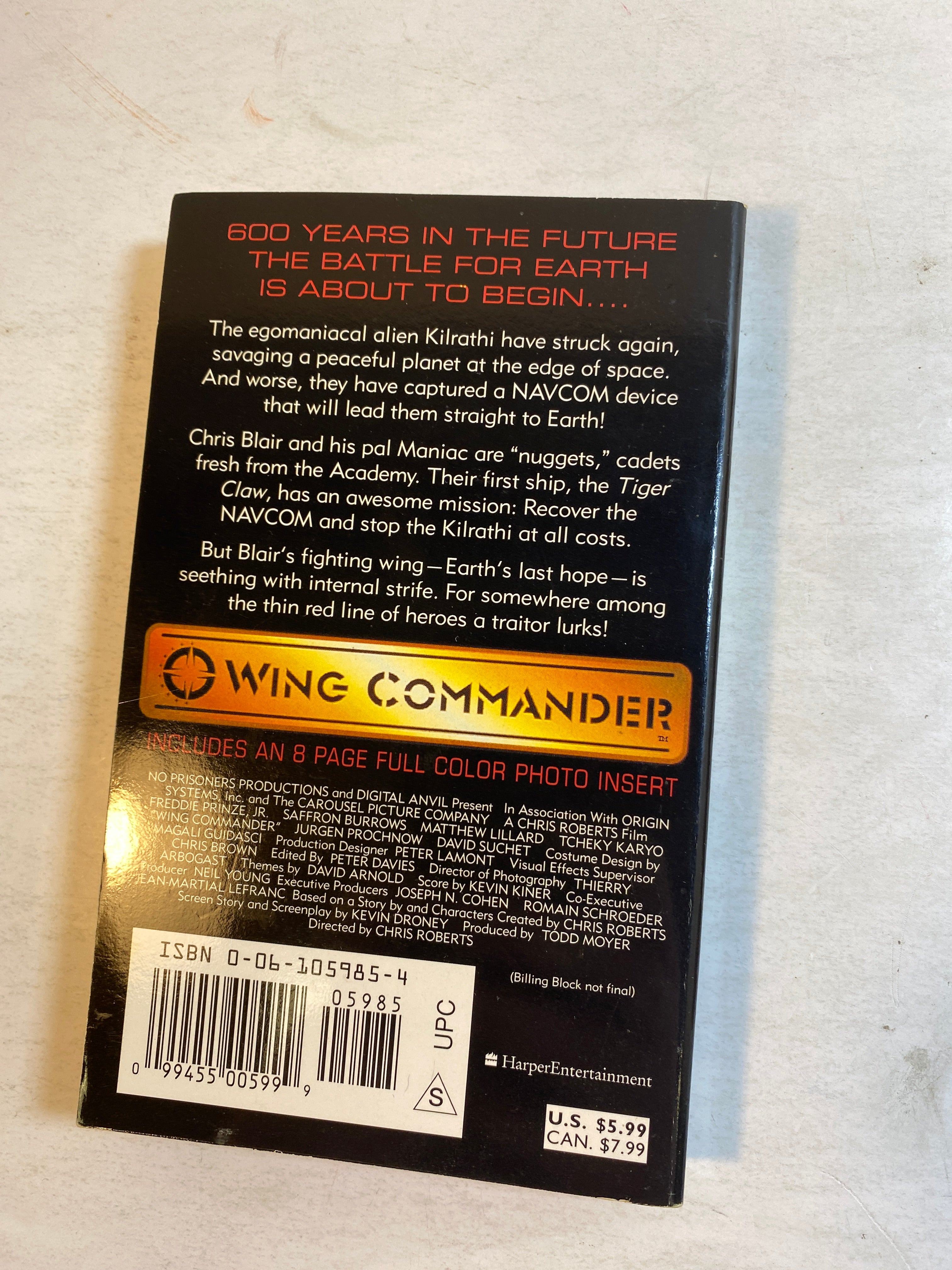 Lot of 2 Wing Commander Paperbacks Freedom Flight 1992-1999
