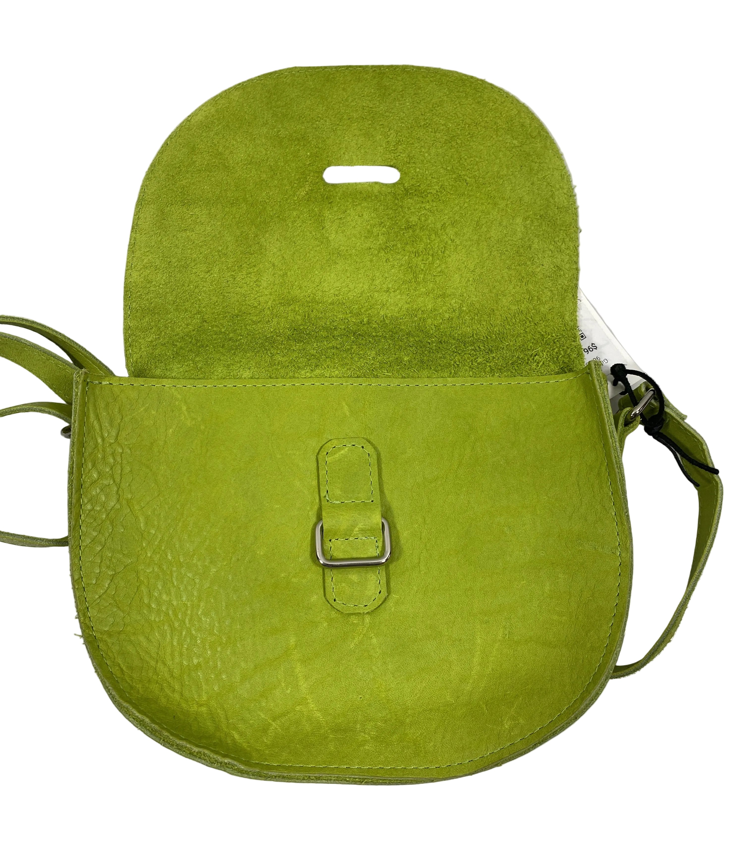 Vickie Jean Green Leather Crossbody Bag