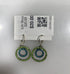 Silver Baked Beads Multicolor Crystal Spiral Earrings