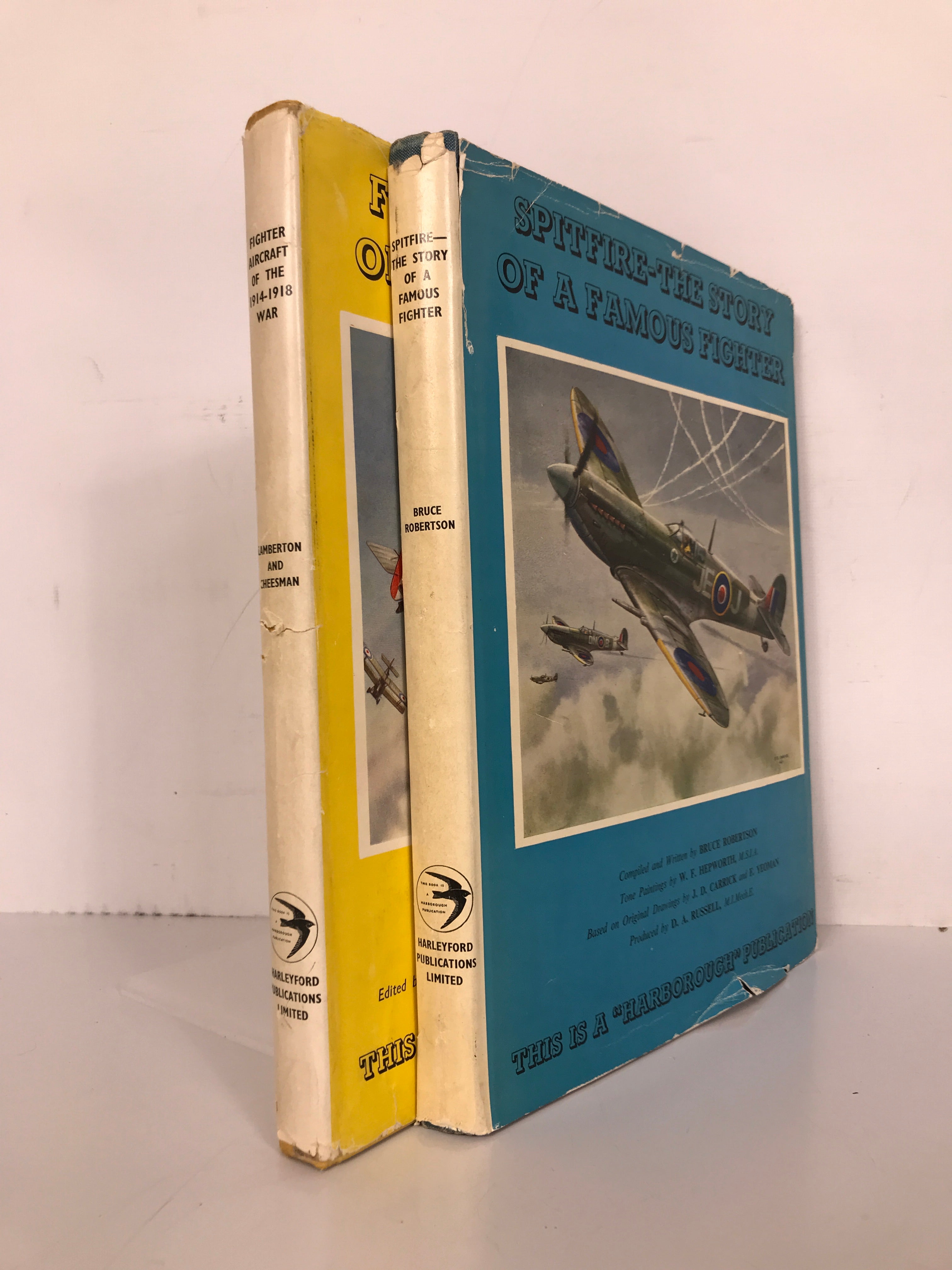 Lot of 2 Fighter Aircraft Books: 1960-1961 2nd Impressions HC DJ