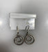 Silver Baked Beads Multicolor Crystal Spiral Earrings