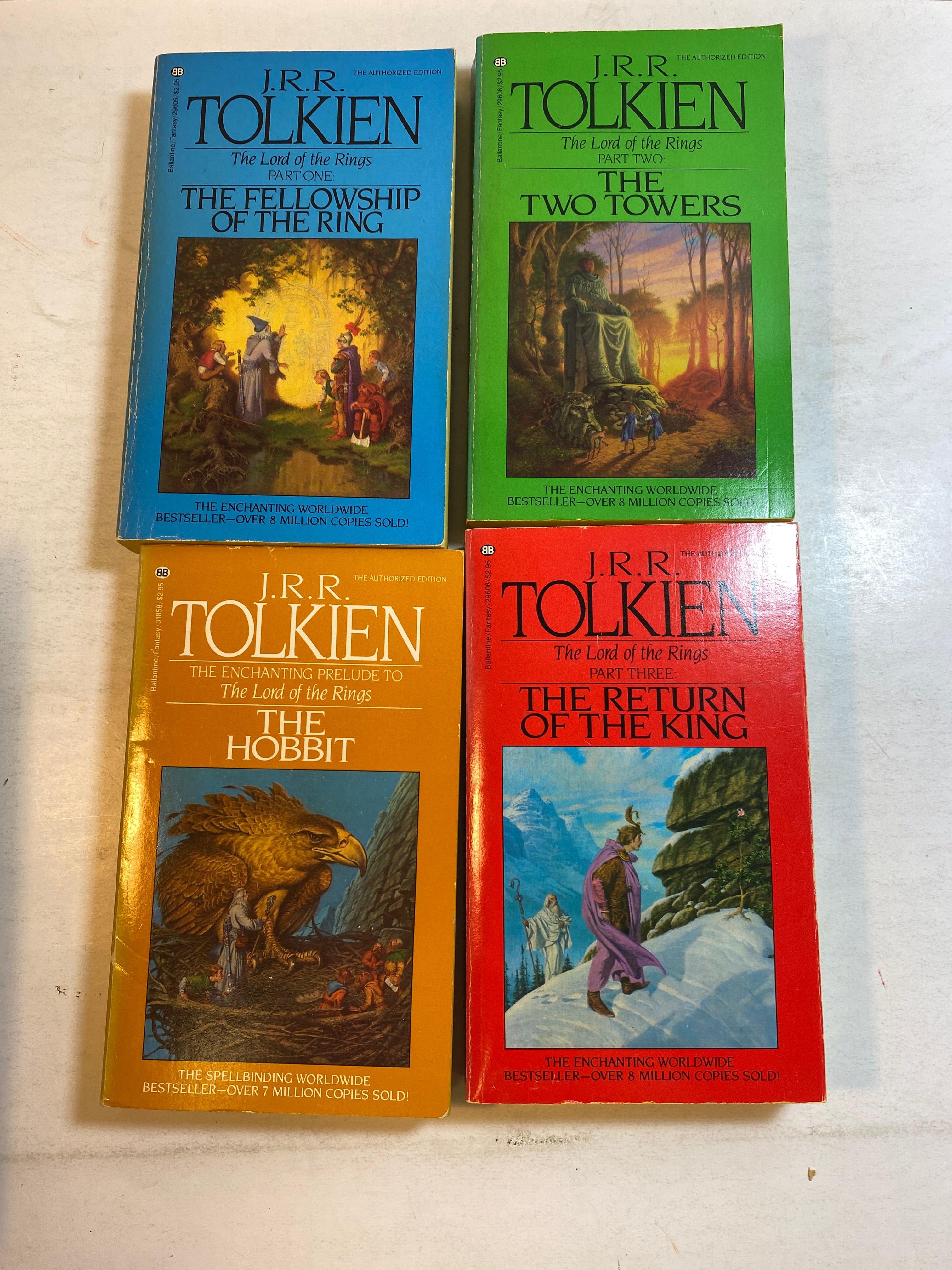 Lord of the Rings JRR Tolkien 4 Book Box Set 1984