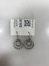 Silver Baked Beads White Crystal Spiral Earrings