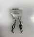 Rusted Silver Dangle Bead Charm Earrings