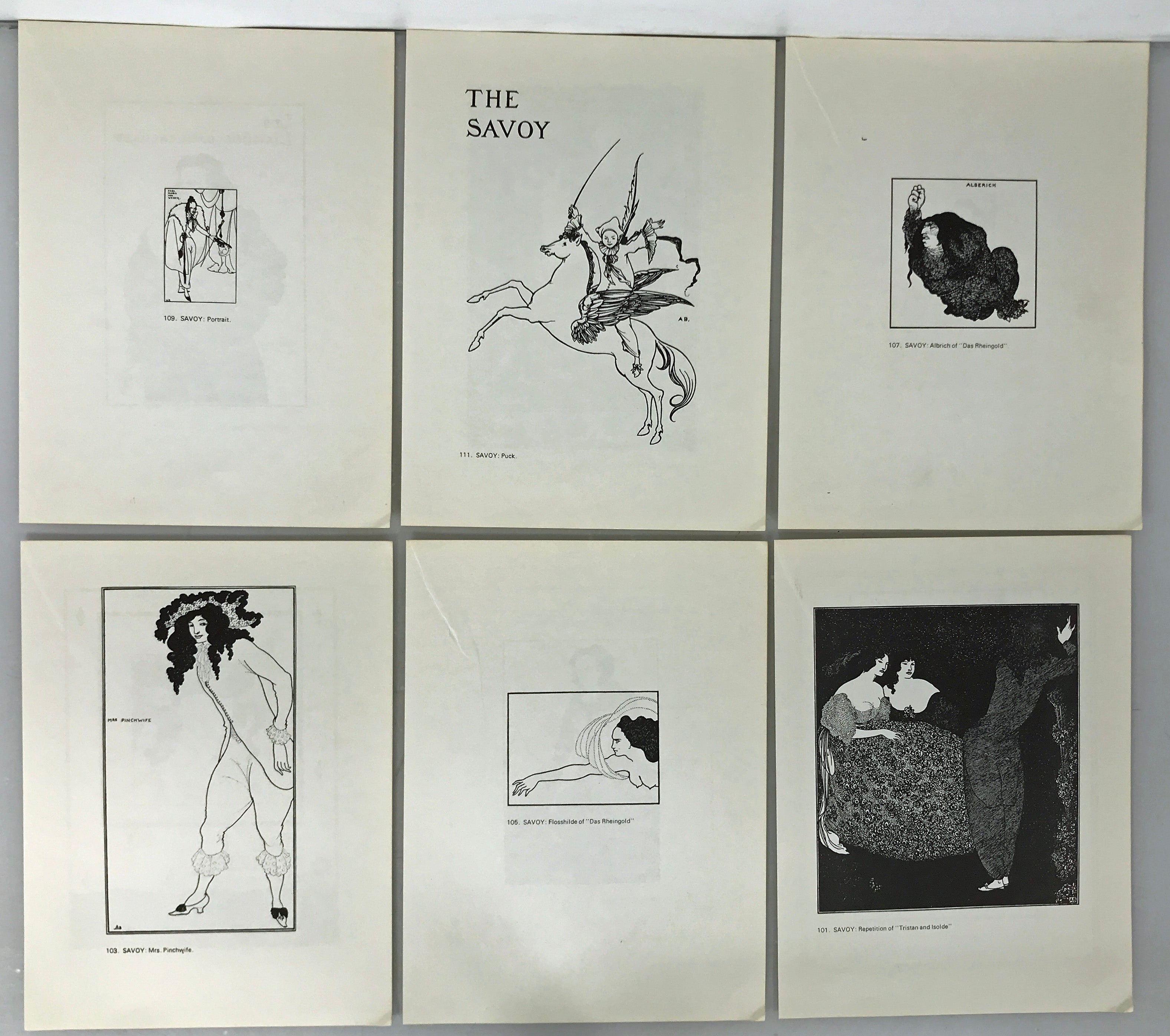 Set of Aubrey Beardsley Prints: Savoy