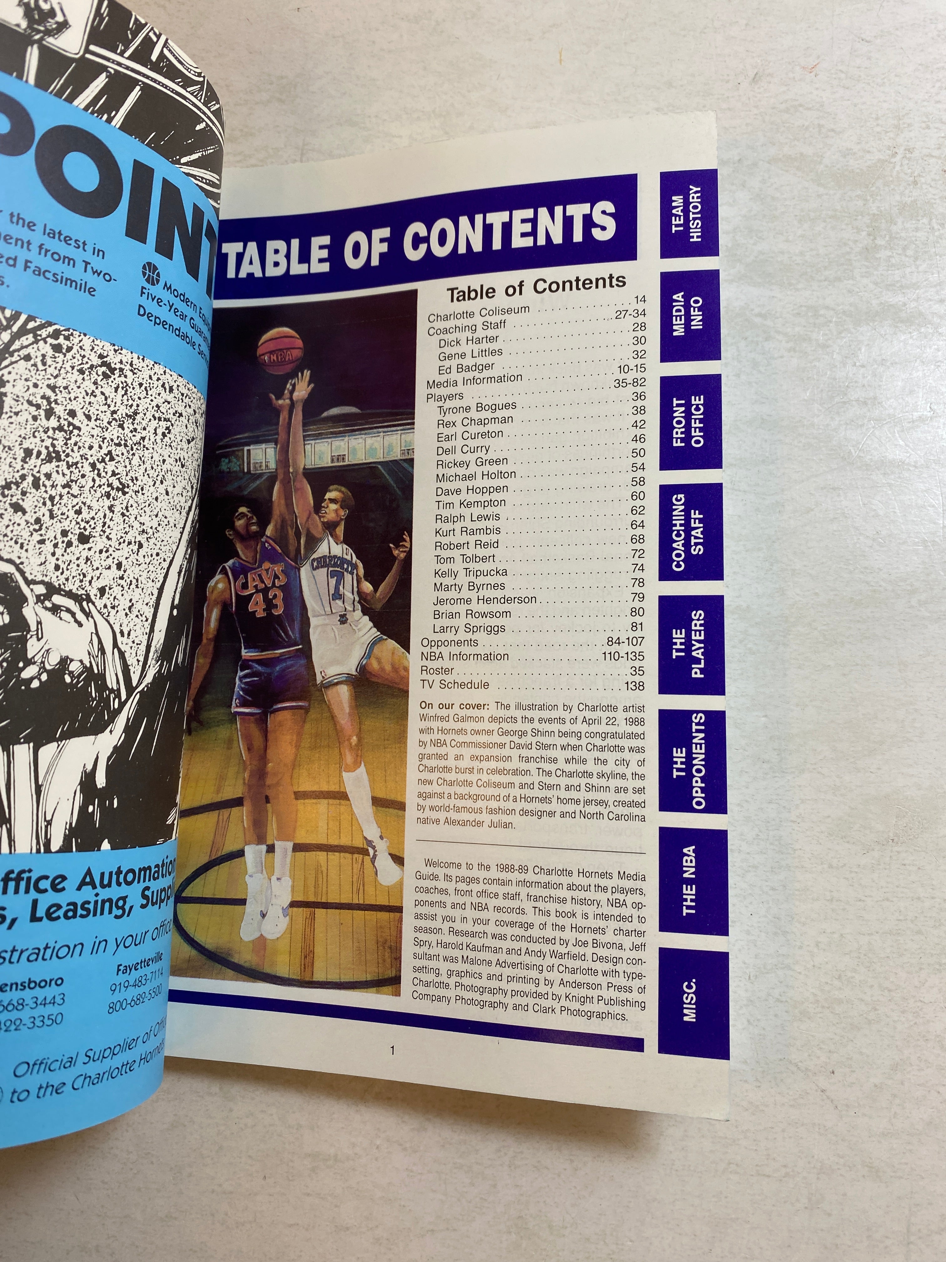 Charlotte Hornets NBA Media Guide 1988-1989
