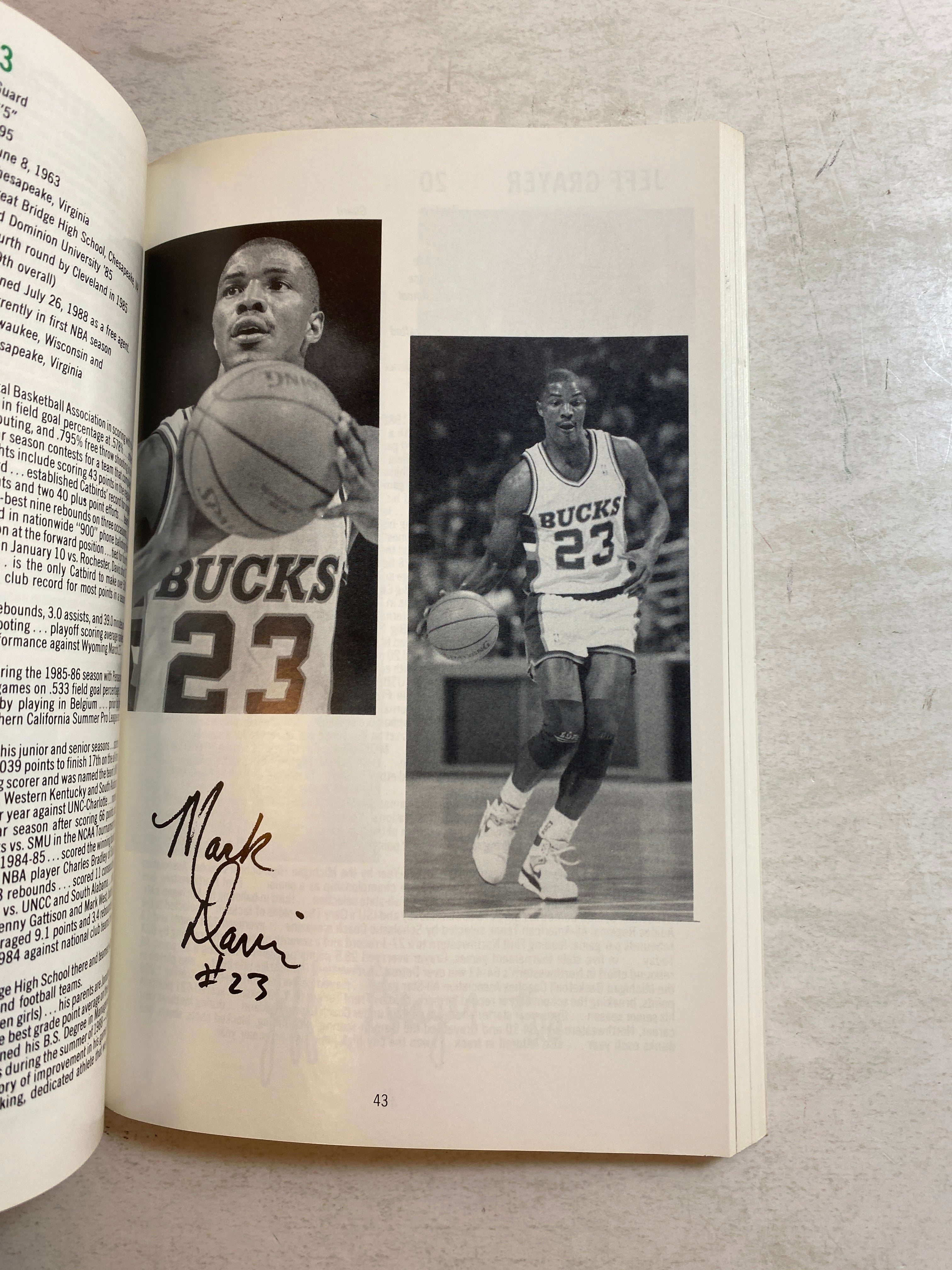 Milwaukee Bucks NBA Media Guide 1988-1989