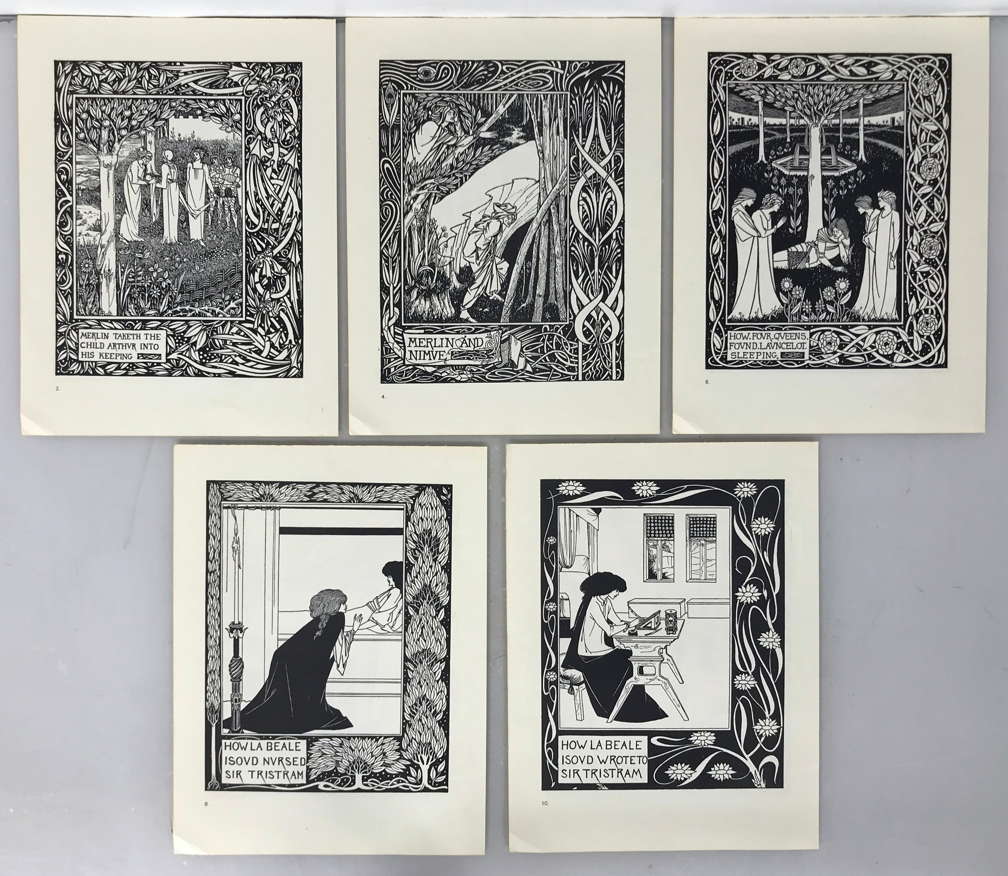 Set of Aubrey Beardsley Prints: Le Morte D'Arthur