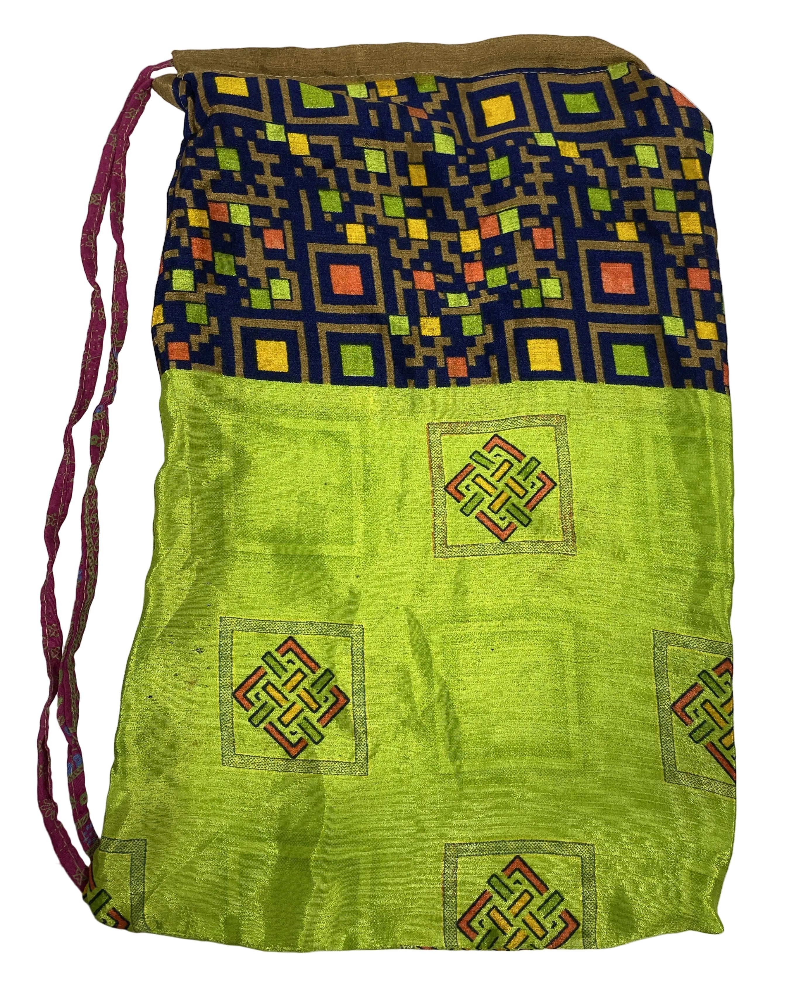 Soruka Truly Print Yellow and Green Crossbody Bag
